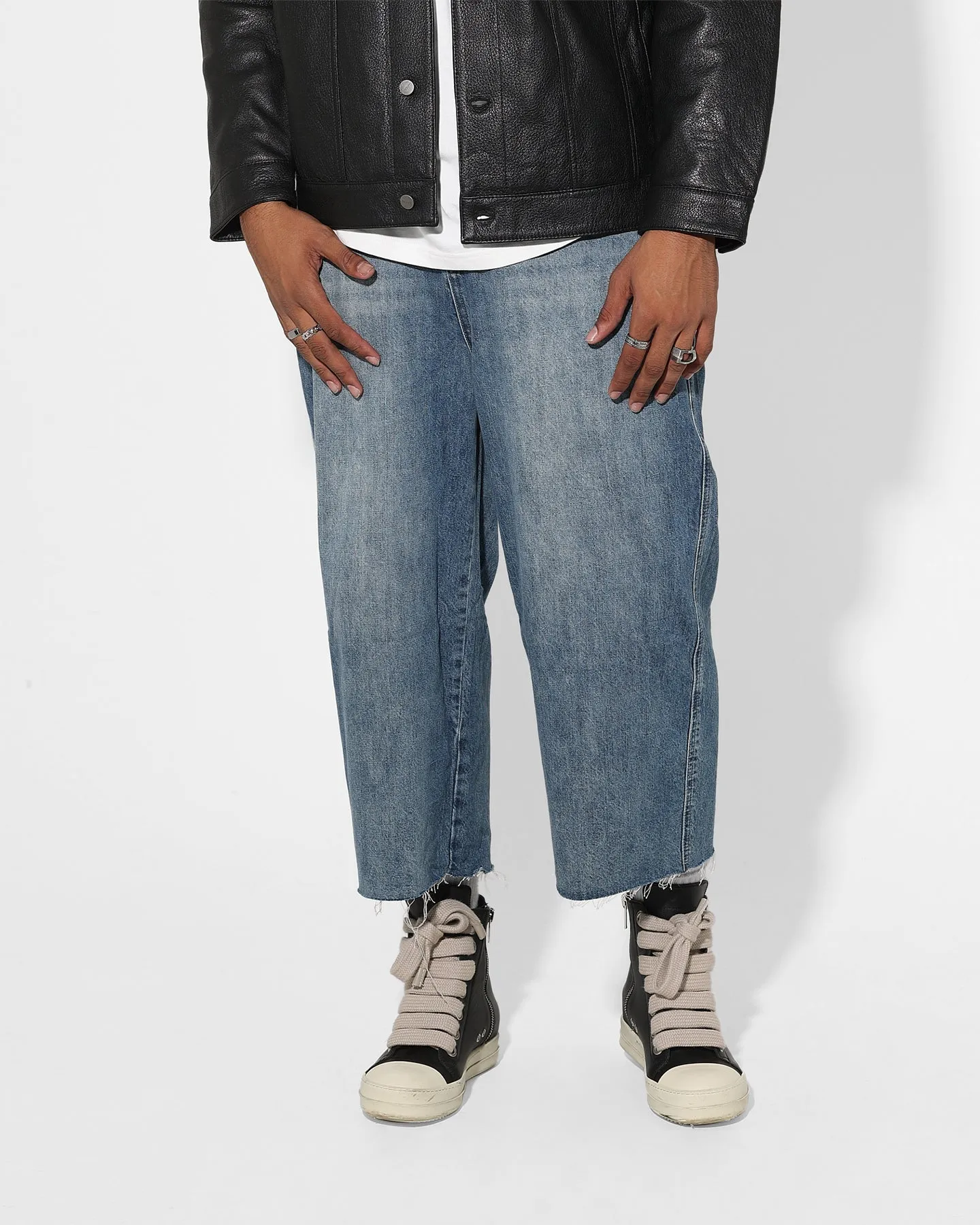 Non Iron Technology Saint Morta Ultra Sonic Baggy Jeans Vintage Blue