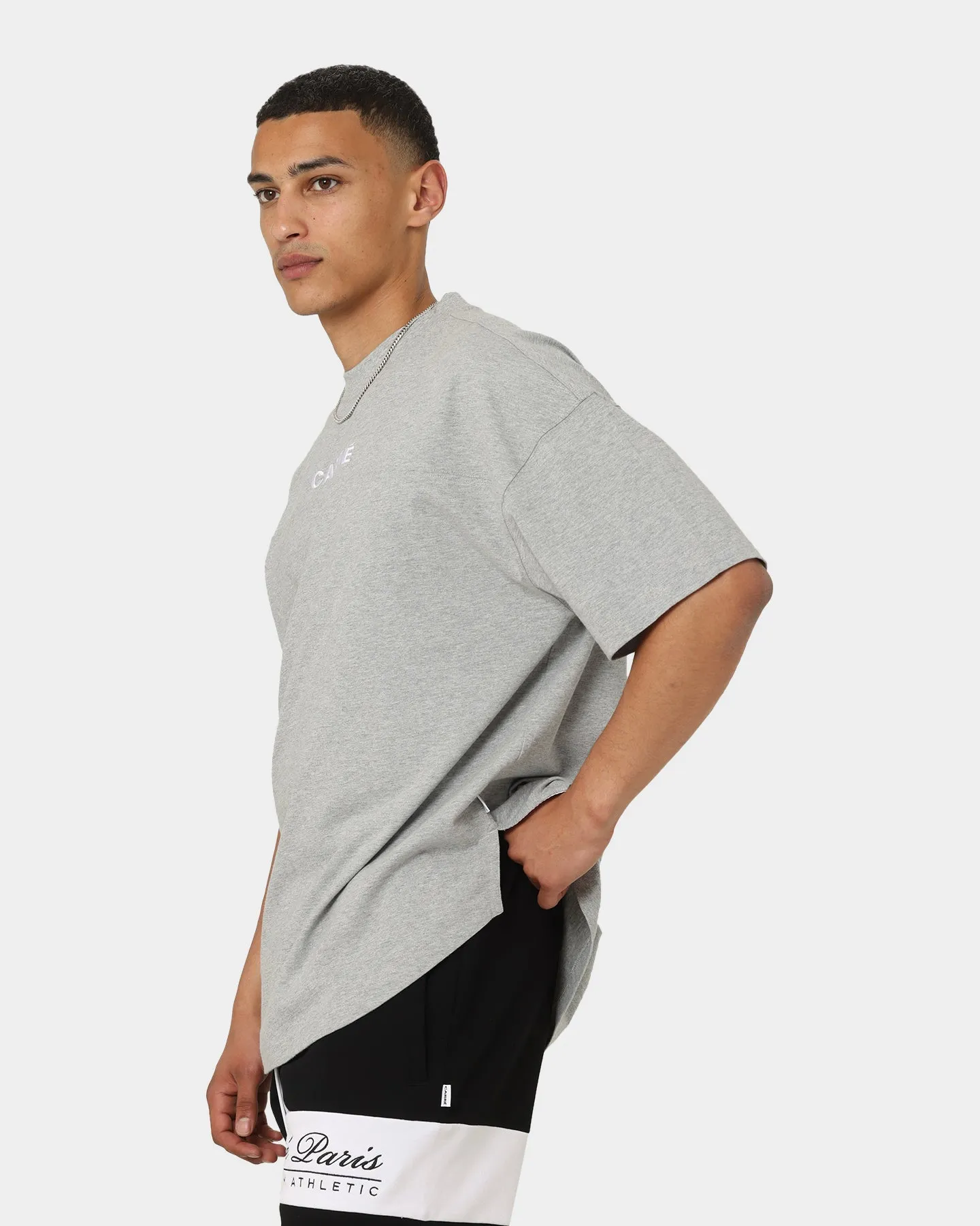 Outdoor Gear Sporty Vibe Carr?? Grid Iron Oversized T-Shirt Grey Marle