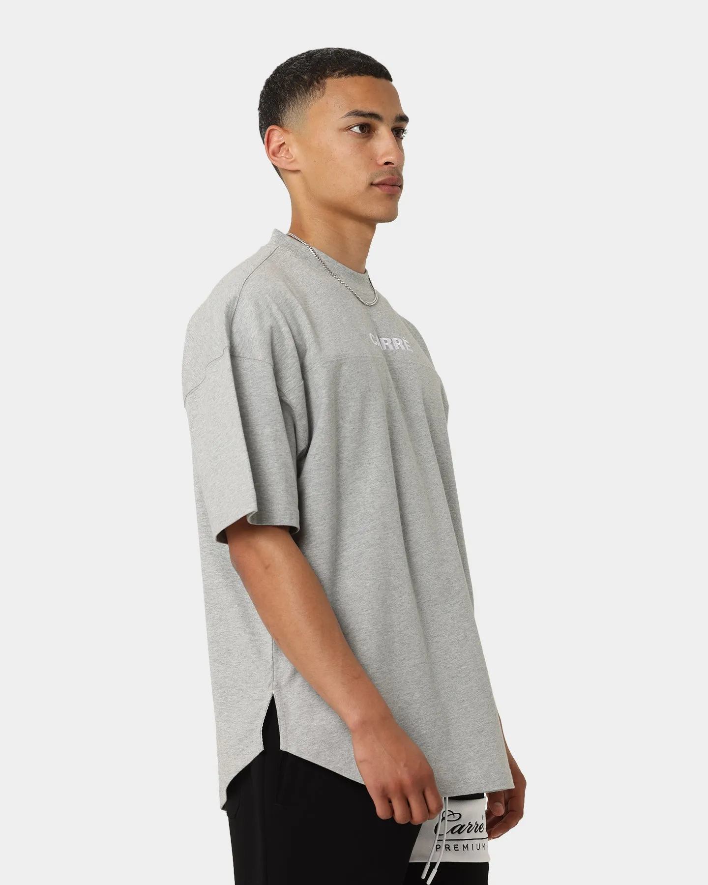 Carr?? Grid Iron Oversized T-Shirt Grey Marle Trendy Look