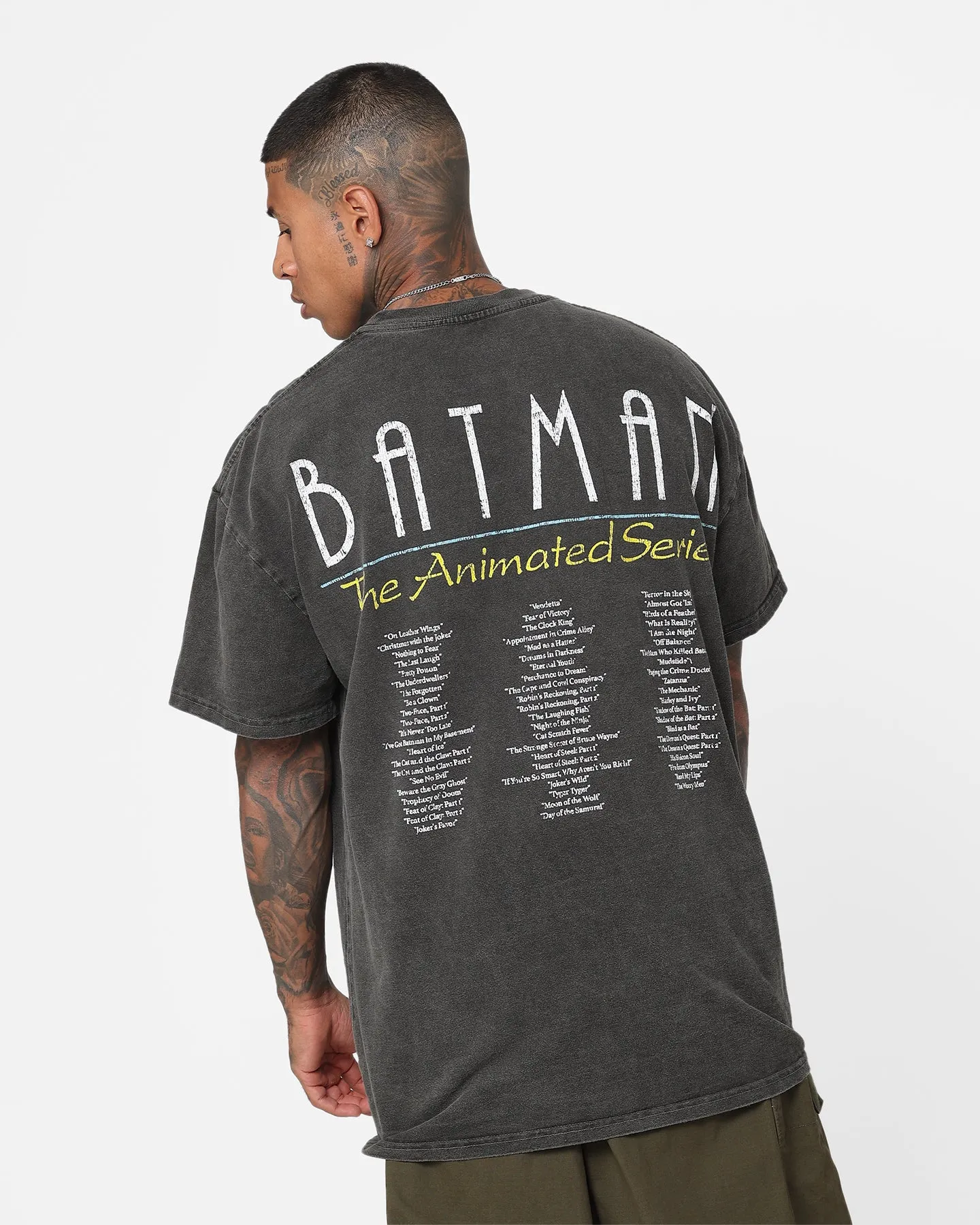 graduation Kids playfulness American Thrift X DC 1993 Batman Heavyweight Vintage T-Shirt Black Wash