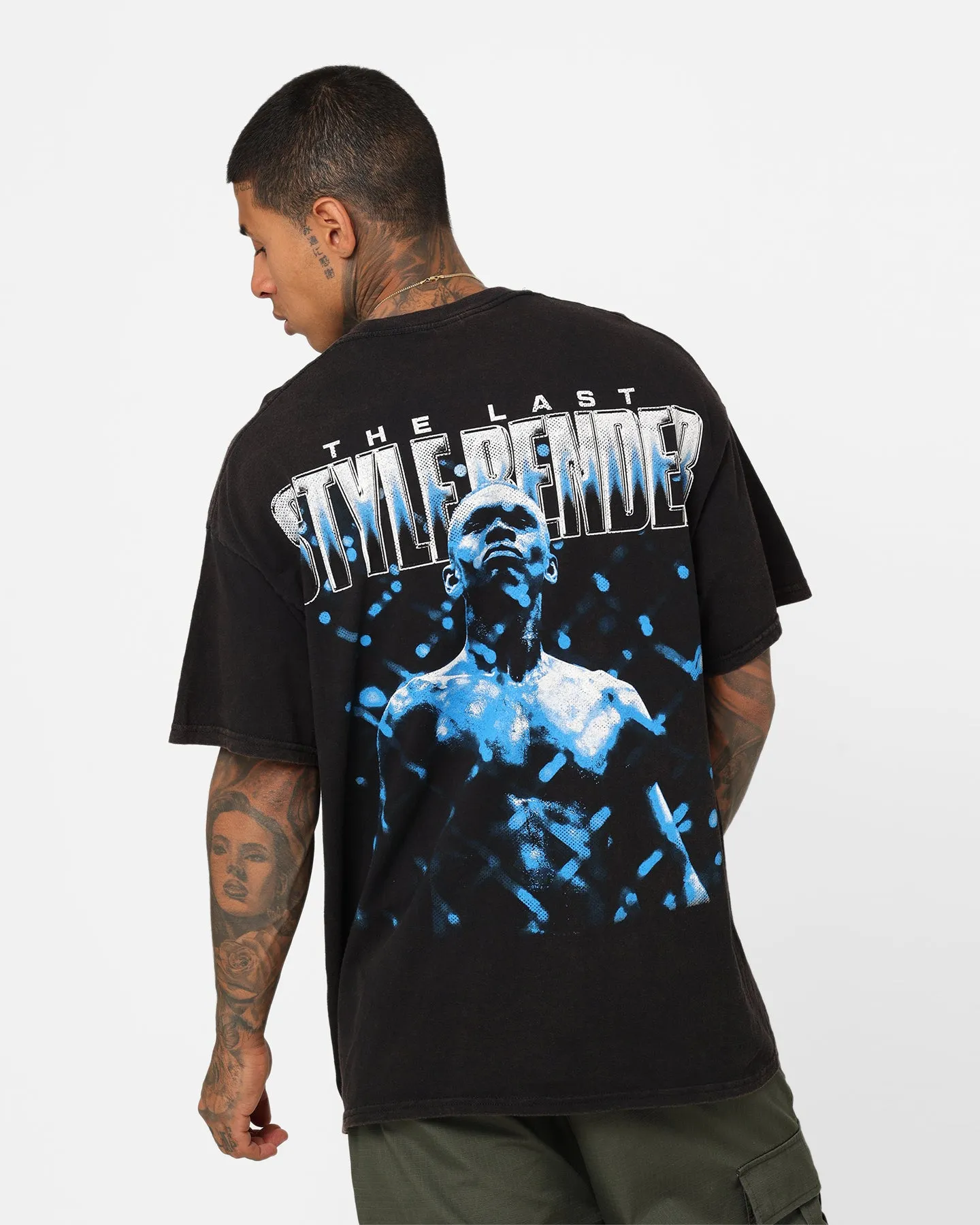 Bright and Bold Autumn Wear UFC By Goat Crew Israel Adesanya Last Stylebender Vintage T-Shirt Black Wash