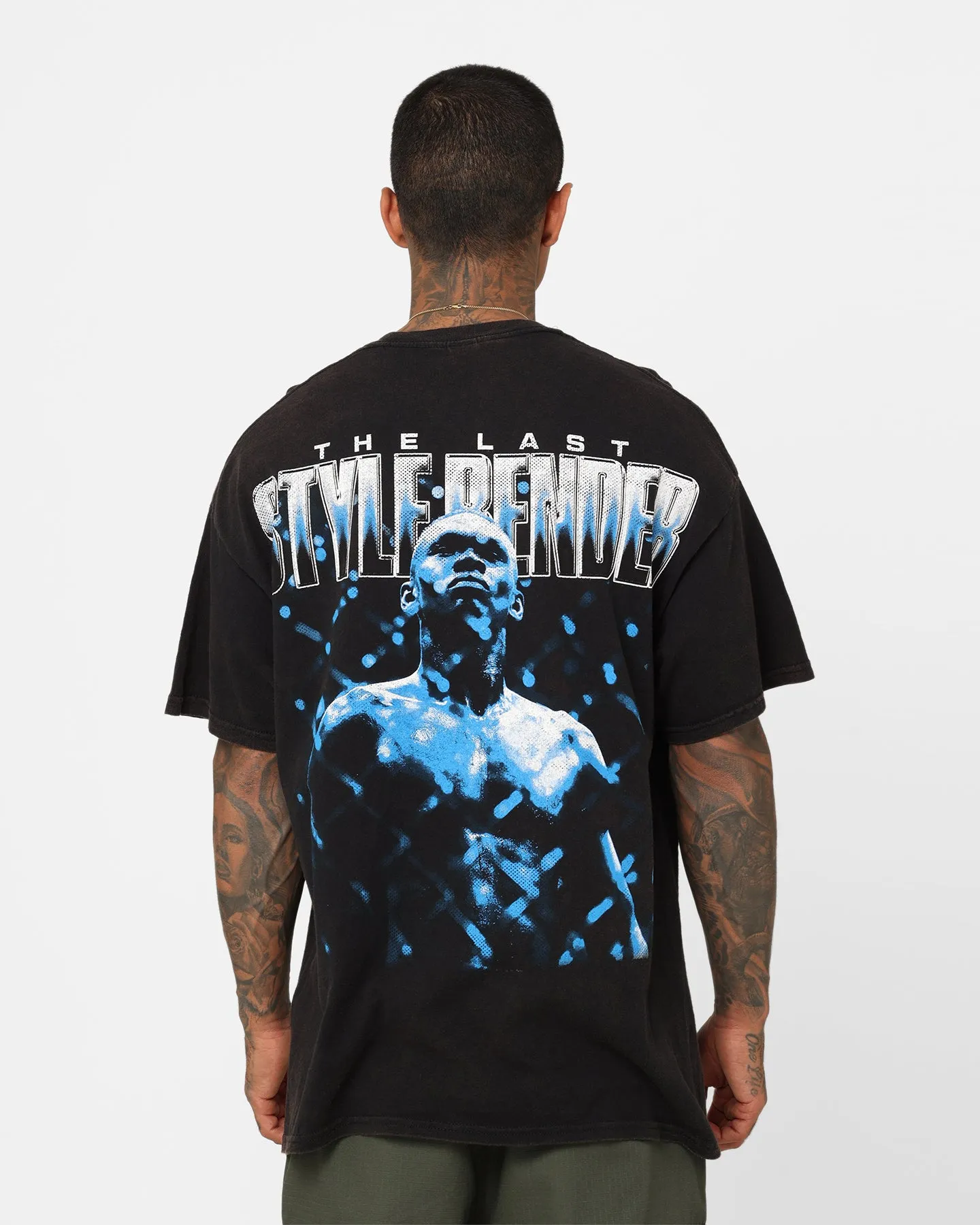 Layering Essential Silk combination UFC By Goat Crew Israel Adesanya Last Stylebender Vintage T-Shirt Black Wash