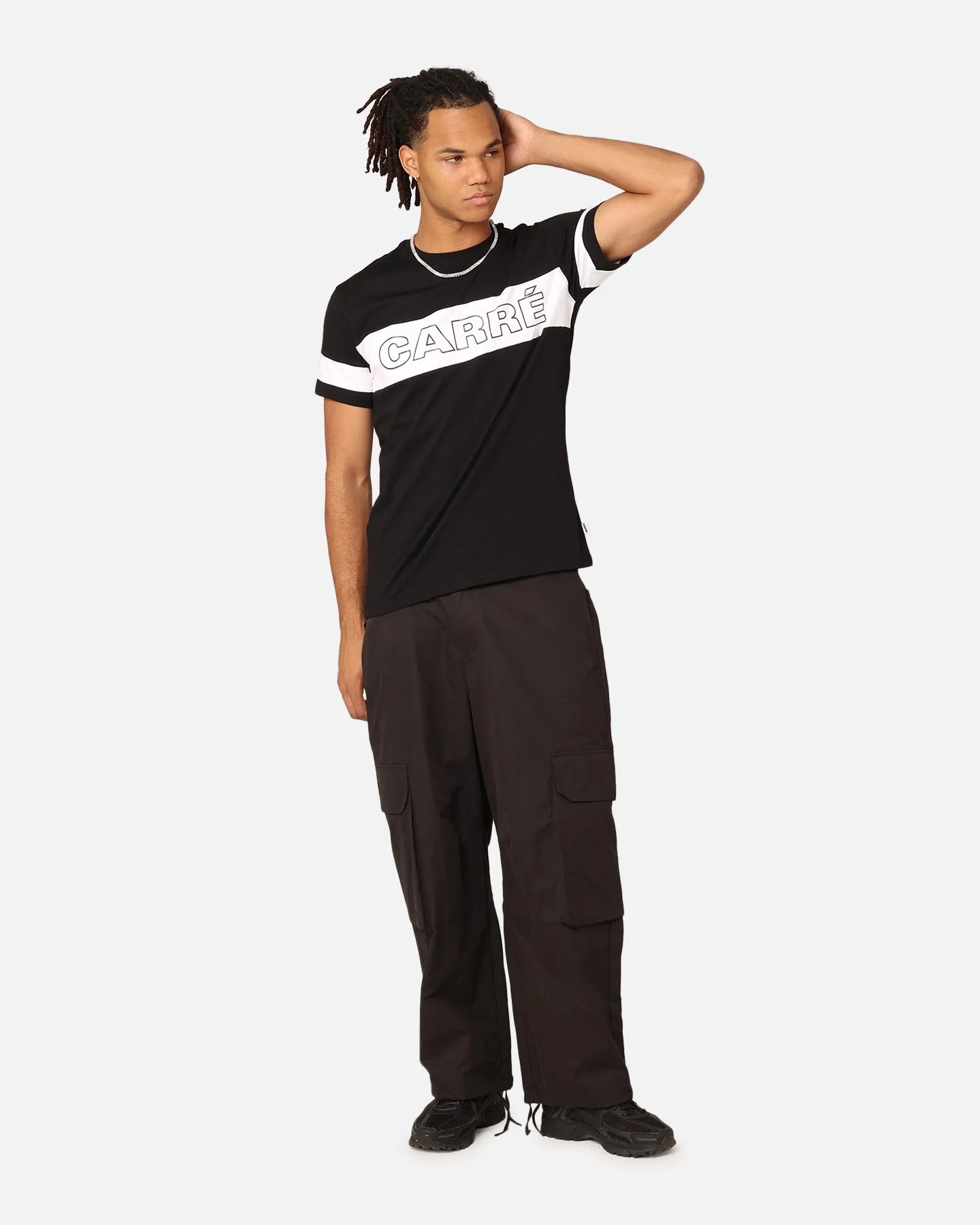 Carre Bars T-Shirt Black/White Fun and Playful Comfortable Stretch