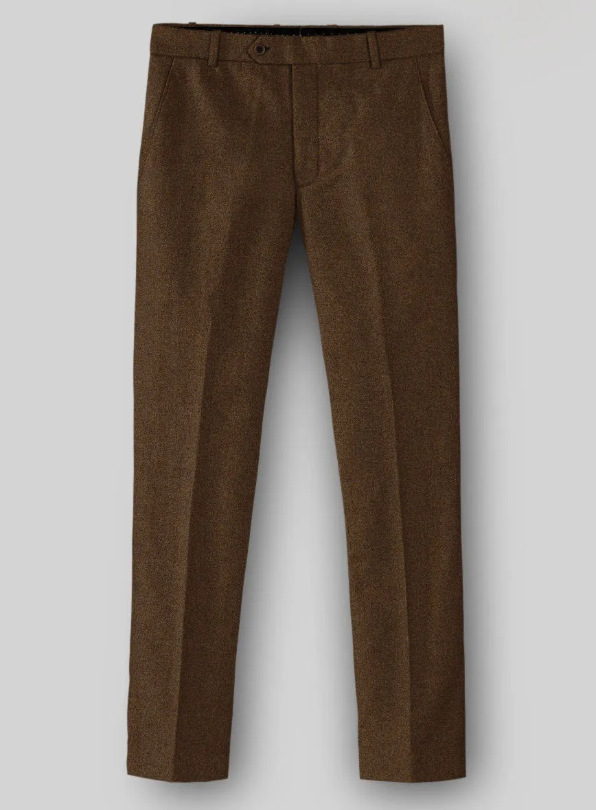 Naples Caffe Brown Tweed Pants Trendy Wear Timeless Fit