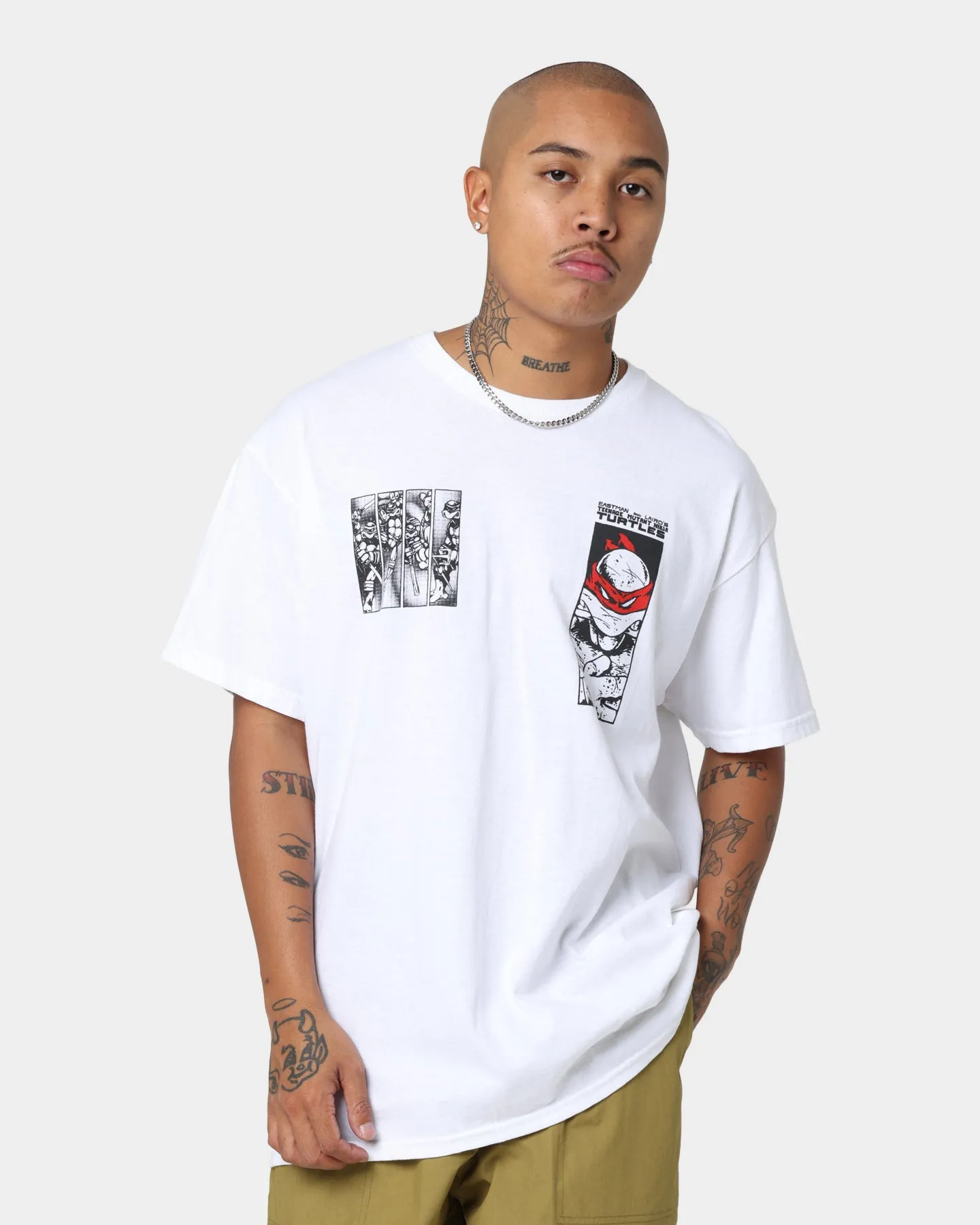 American Thrift American Thrift x Teenage Mutant Ninja Turtles Comic Book T-Shirt White graduation Fade Resistant Coating