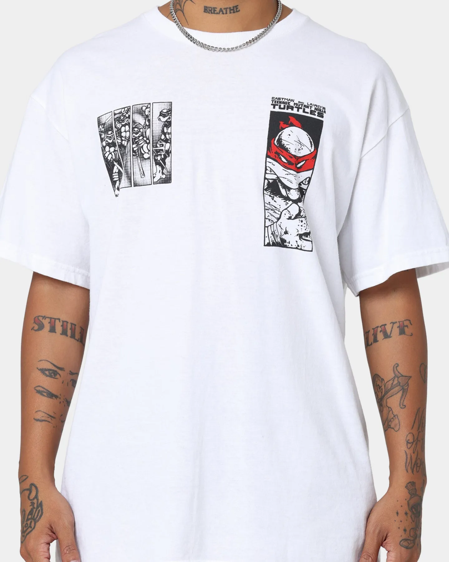 American Thrift American Thrift x Teenage Mutant Ninja Turtles Comic Book T-Shirt White Anti Perspiration Lining