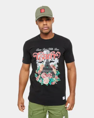 Light and Breezy Carre Paris With Love Vintage T-Shirt Washed Black