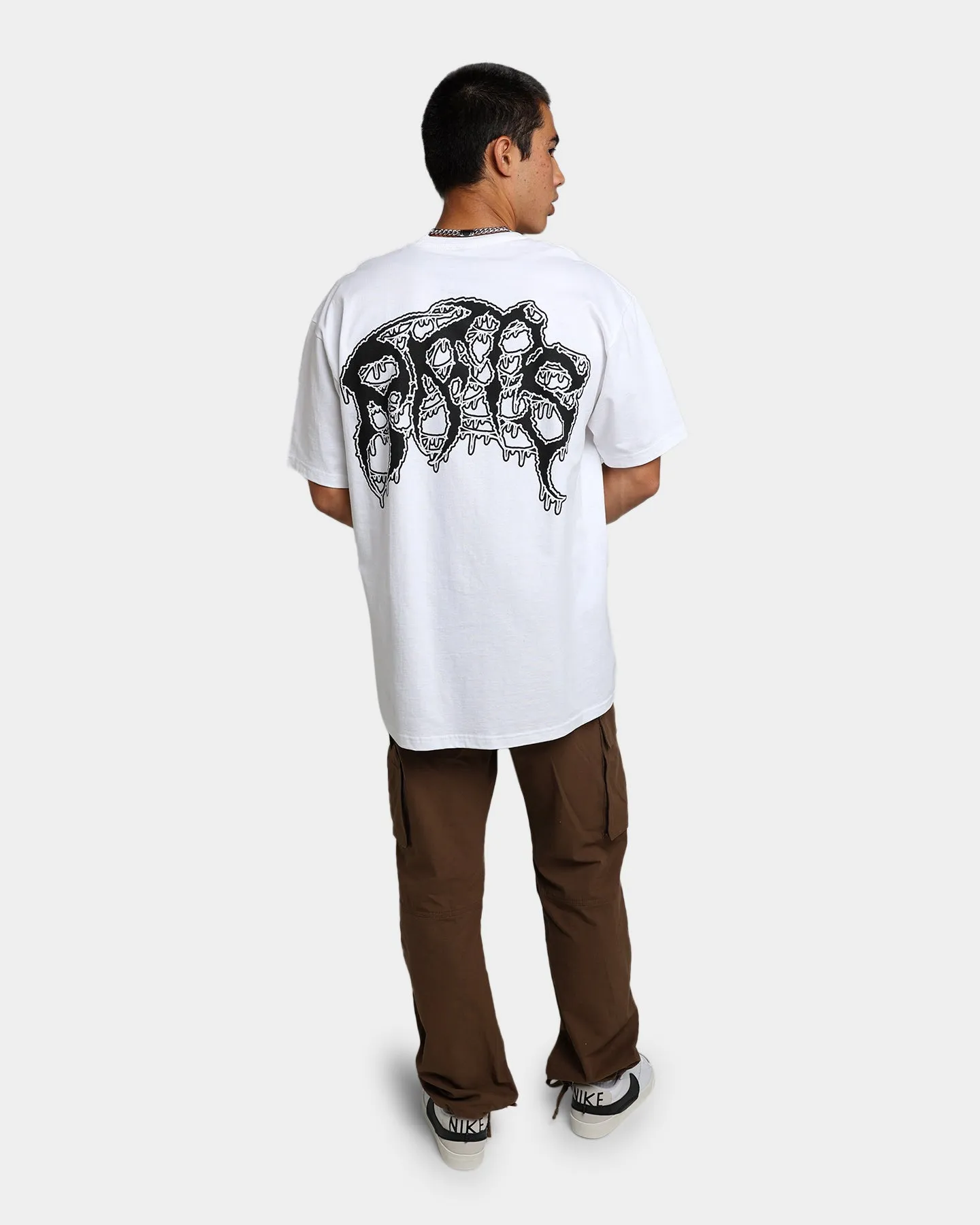 Rats Get Fat X Funeral French FF Car T-Shirt White Street Trend Look