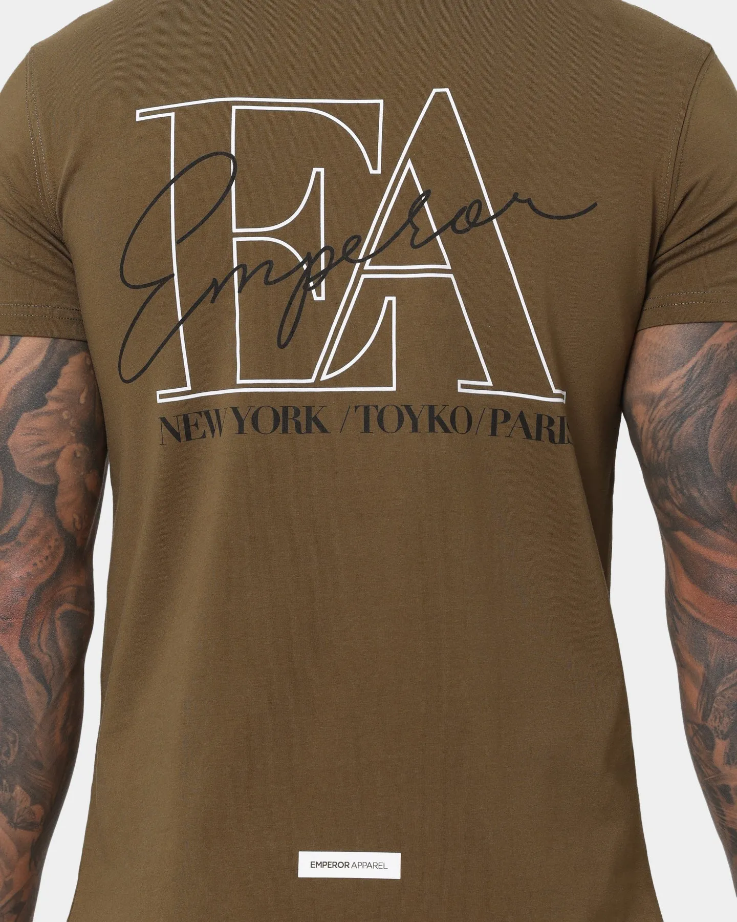 Emperor Apparel Classique After Dark Short Sleeve T-Shirt Army Green/Black Cozy Vibe Wear Odor Resistant Material