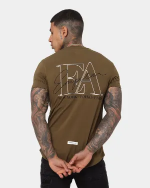 Yoga class Emperor Apparel Classique After Dark Short Sleeve T-Shirt Army Green/Black