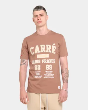 Carre CDG Classique Short Sleeve T-Shirt Brown Urban Style Trend Simple Fit