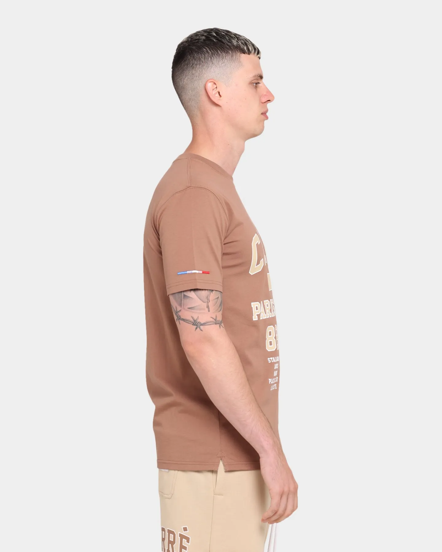Carre CDG Classique Short Sleeve T-Shirt Brown Active Comfort