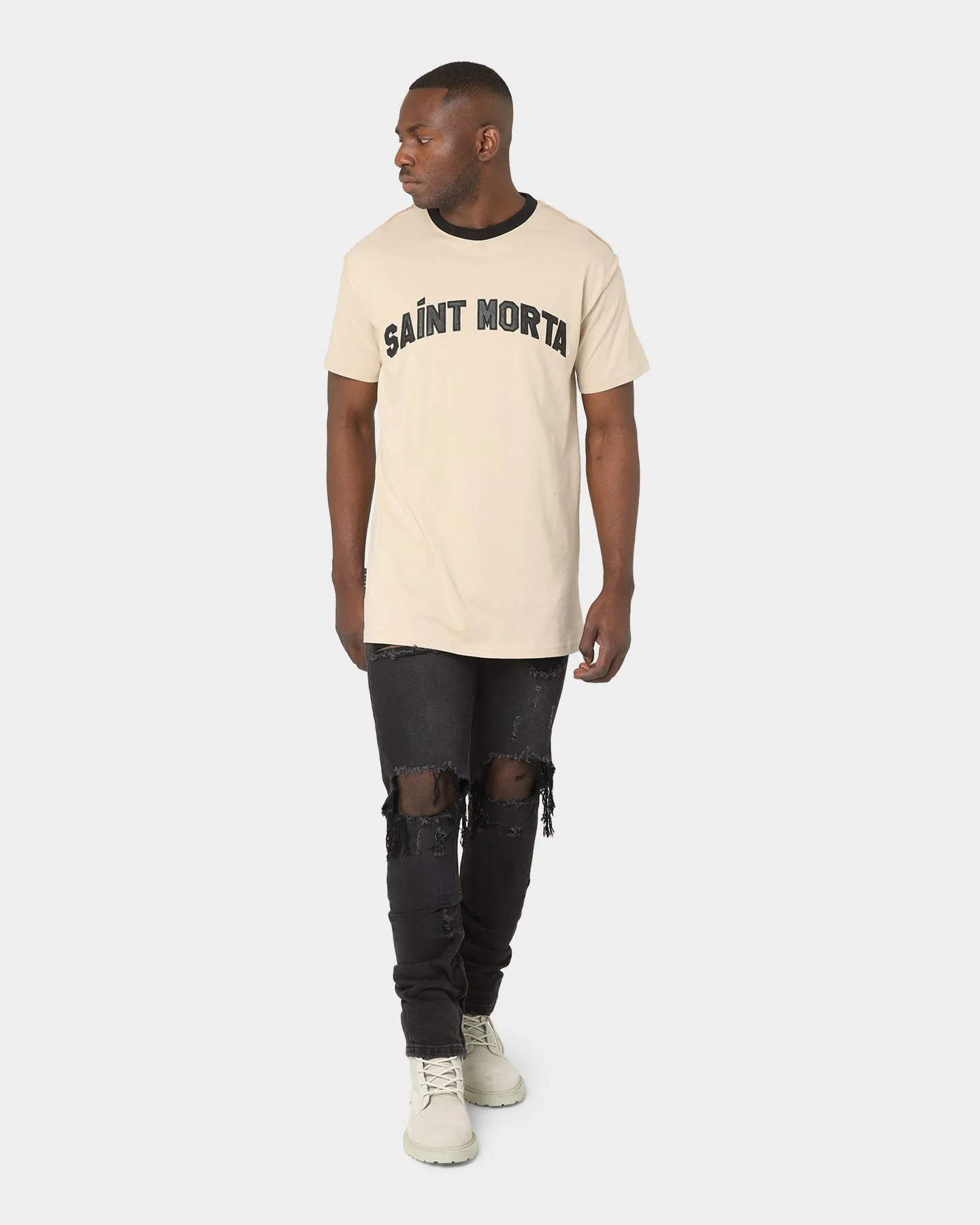 Flattering Fit Saint Morta Kingdom Lafayette T-Shirt Stone/Black