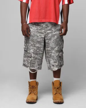 Loiter Collateral Cargo Shorts Snow Camo Timeless Utility