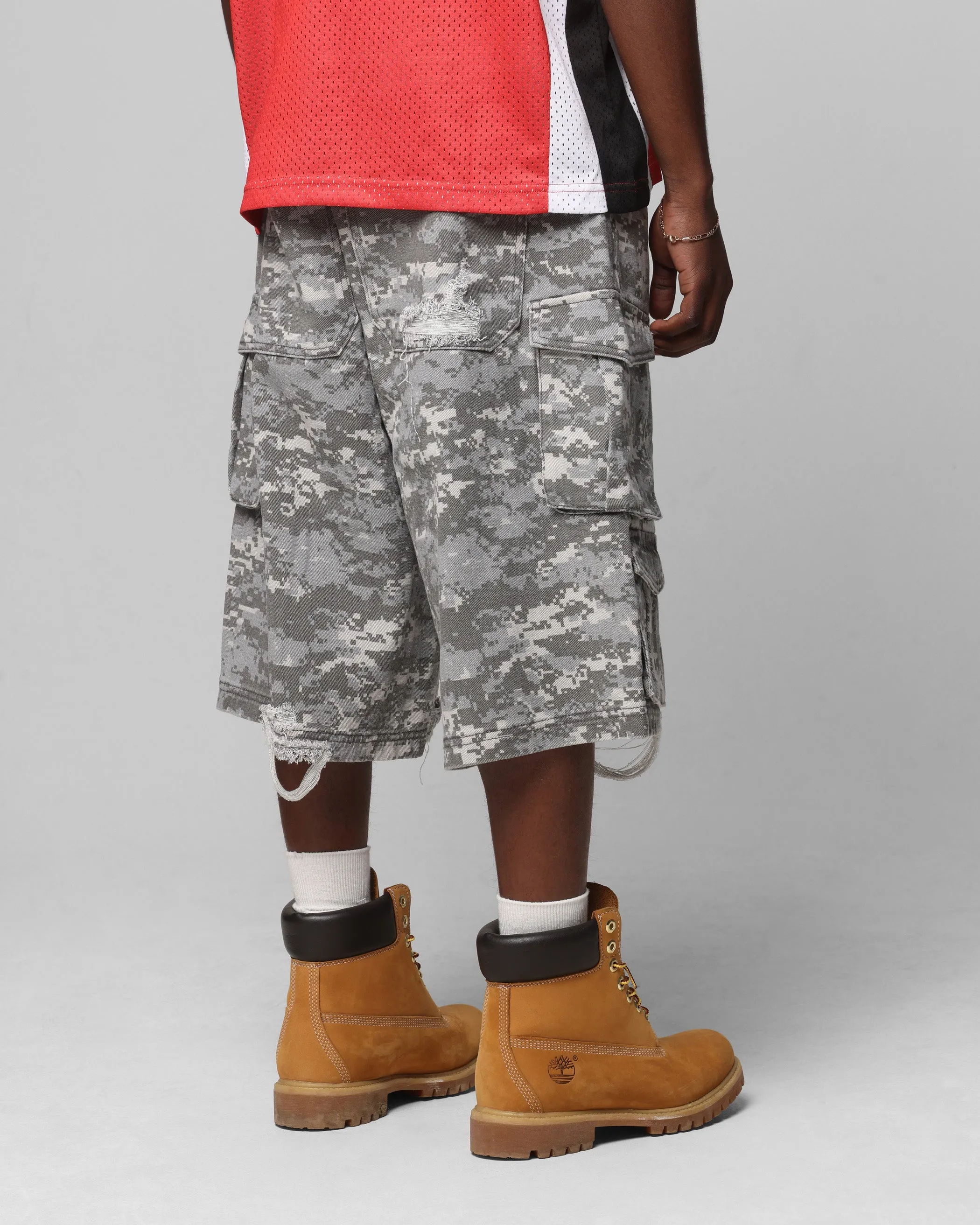 Loiter Collateral Cargo Shorts Snow Camo Dynamic Motion