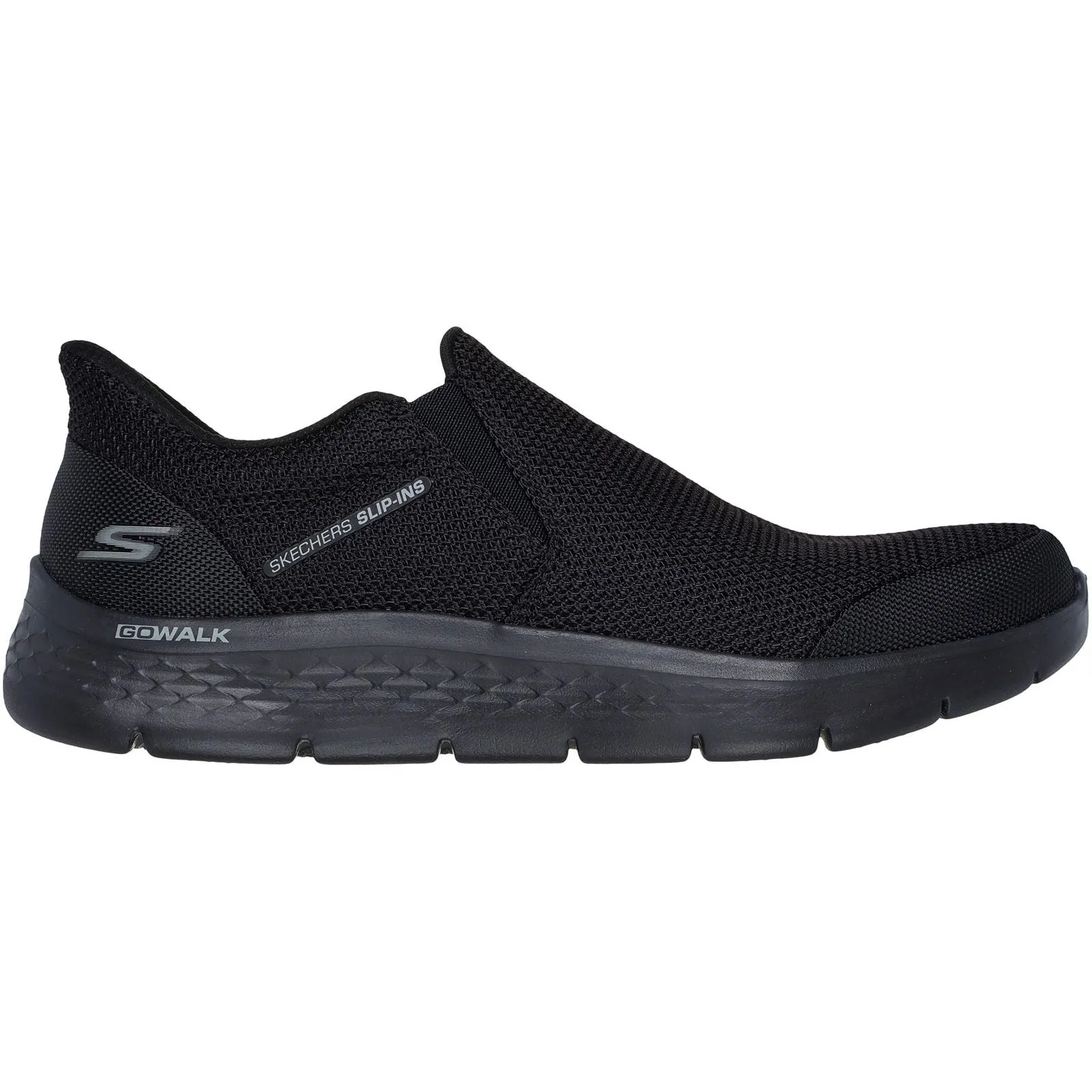 Skechers Mens GO WALK Flex Ojai Shoe Black Elastic Sling Wind Block