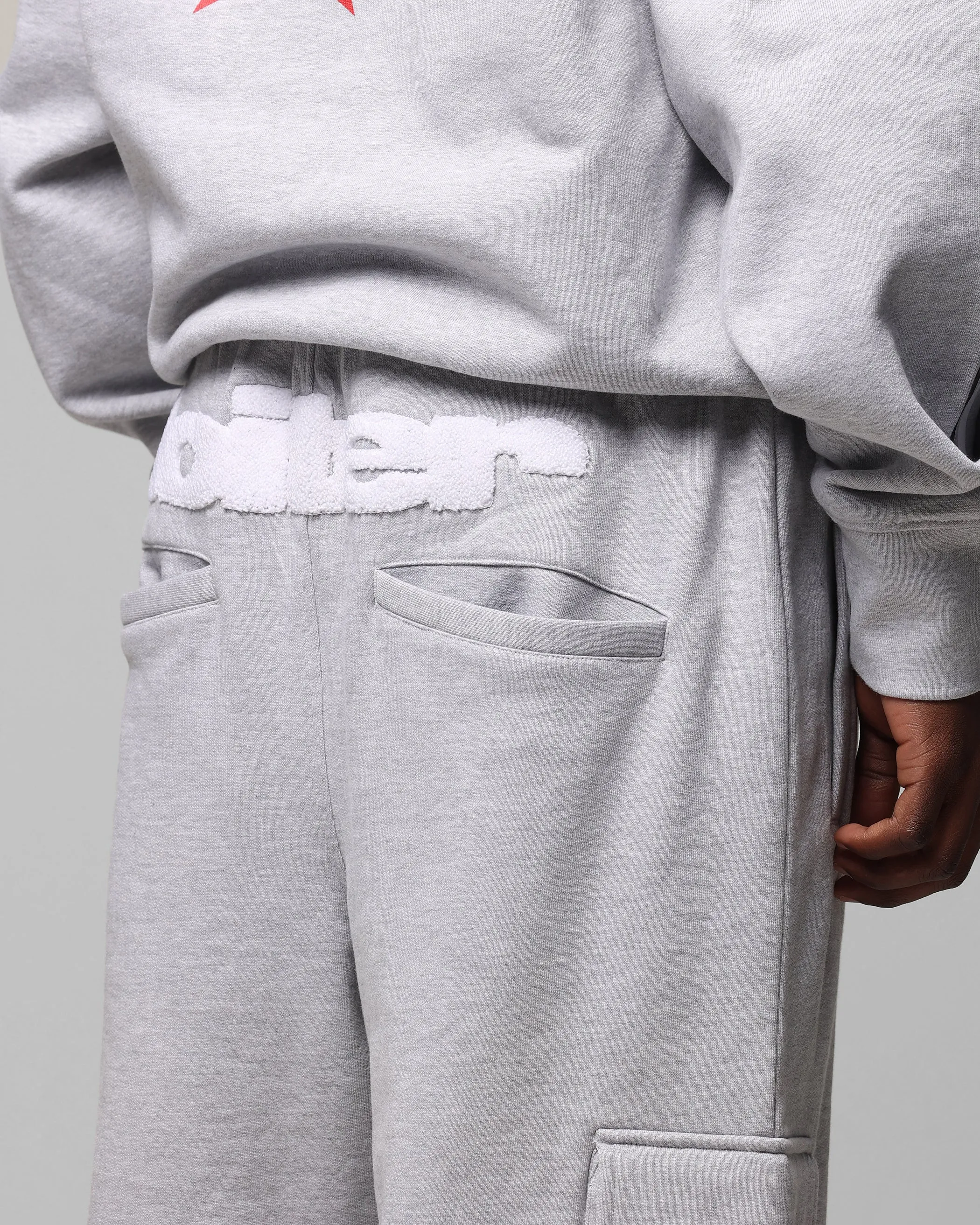 Loiter Premium Essentials Sweatpants Grey Marle Flexible Movement Adjustable Belt Loops