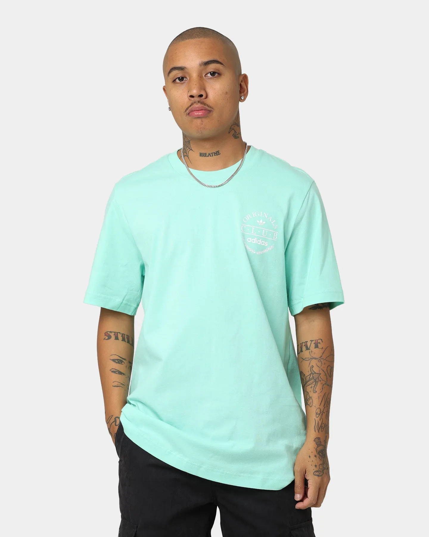Vintage authenticity Pocket Reinforcement Adidas Club Logo T-Shirt Easy Green