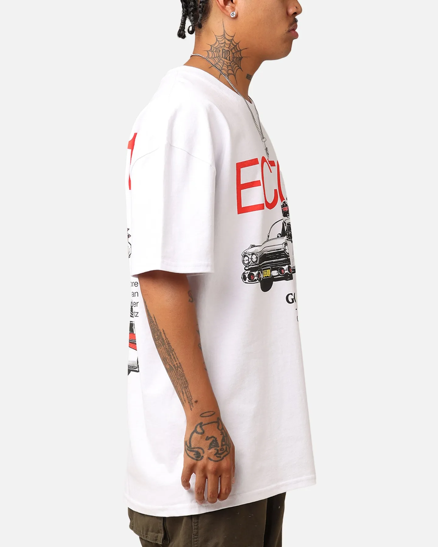Modern Layer Goat Crew X Ghostbusters Ecto-1 Heavyweight T-Shirt White