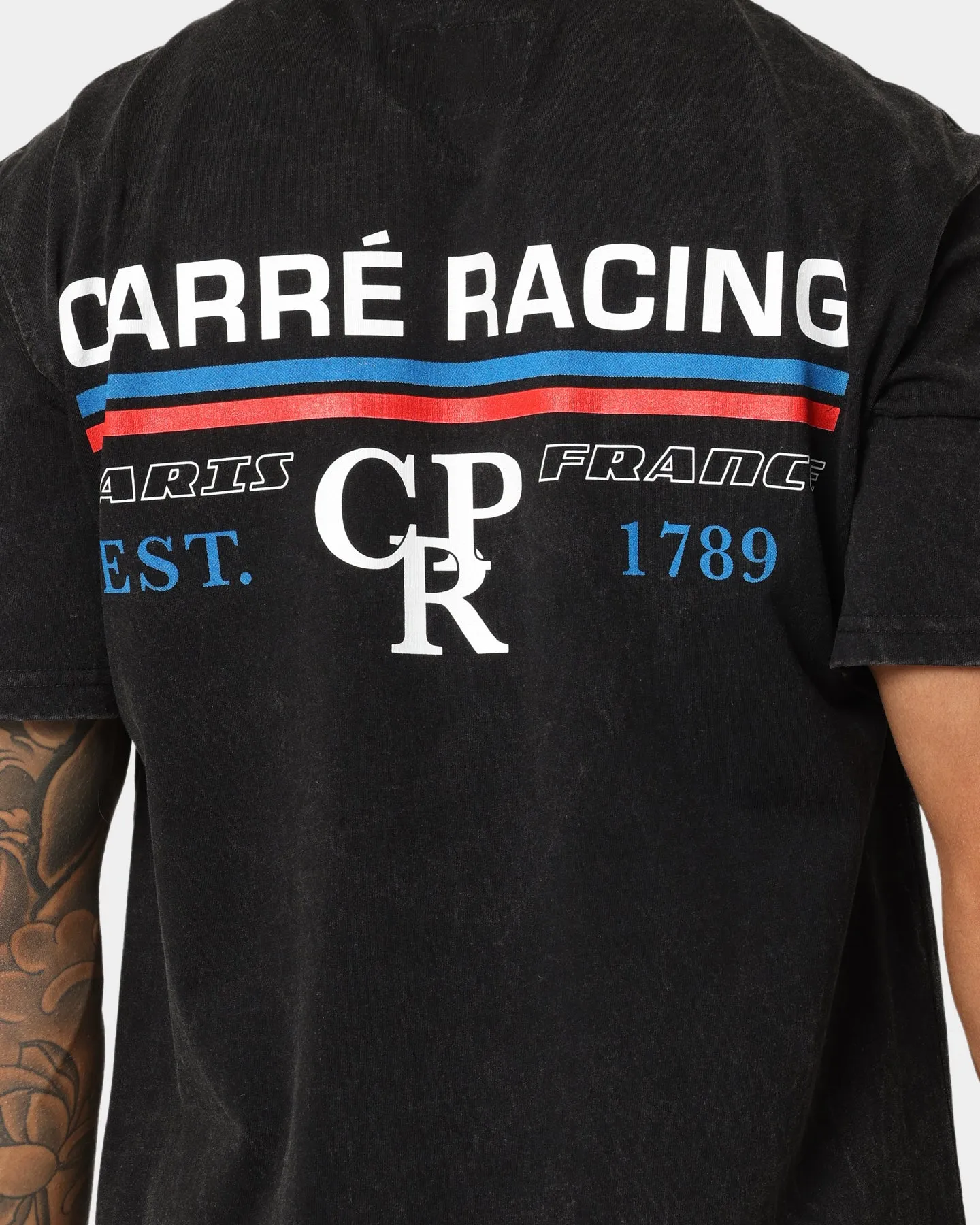 Carre Track Day T-Shirt Black Wash High Density Weave