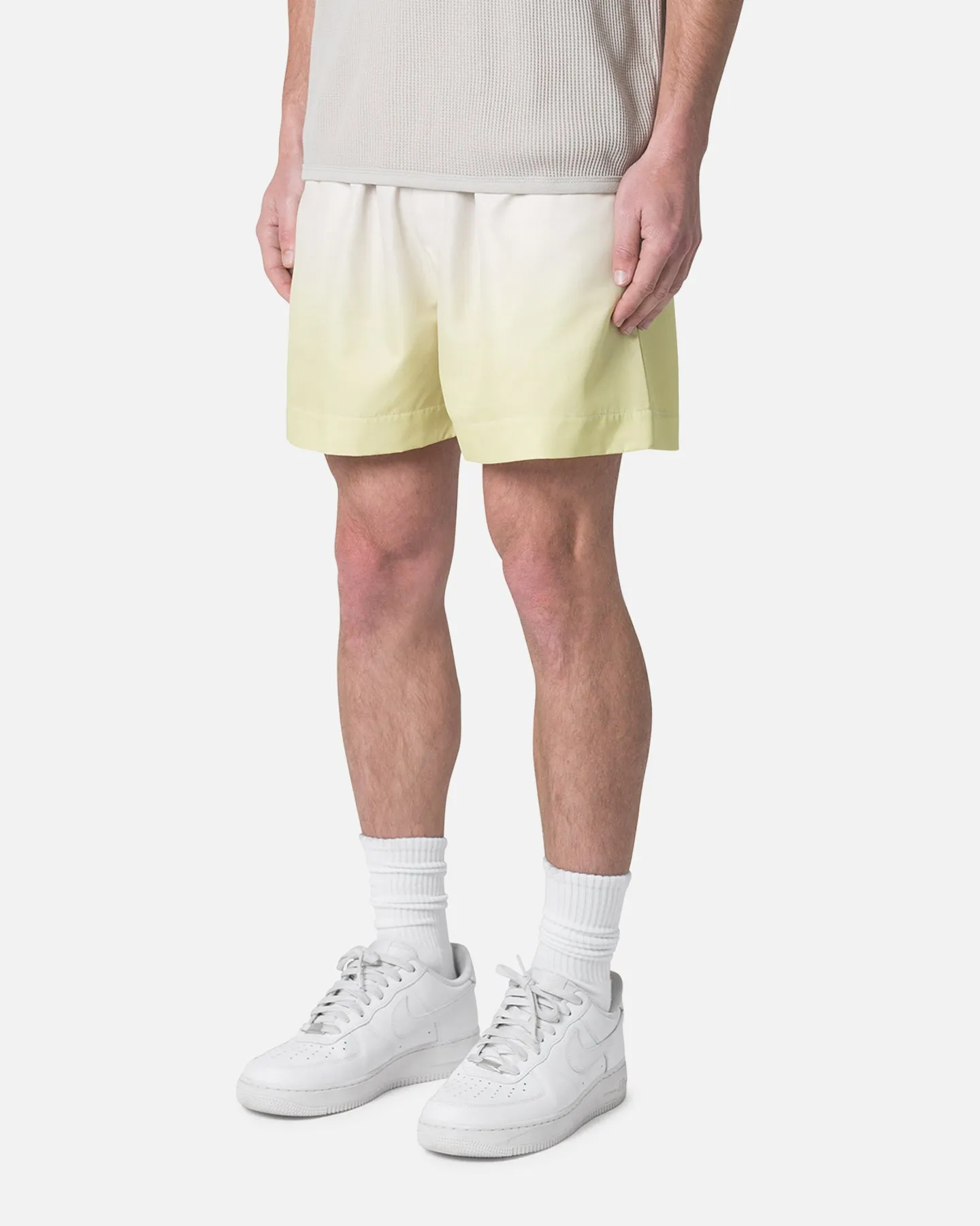 Eco-friendly Soft Material MNML Ombre Summer Shorts Light Yellow