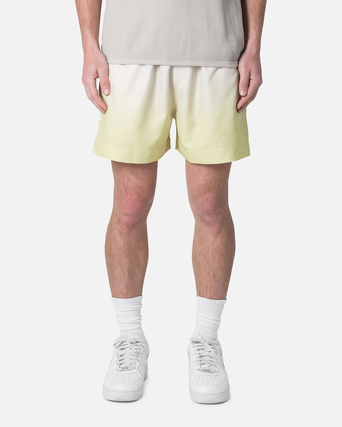 MNML Ombre Summer Shorts Light Yellow clubbing attire Breathable Flex