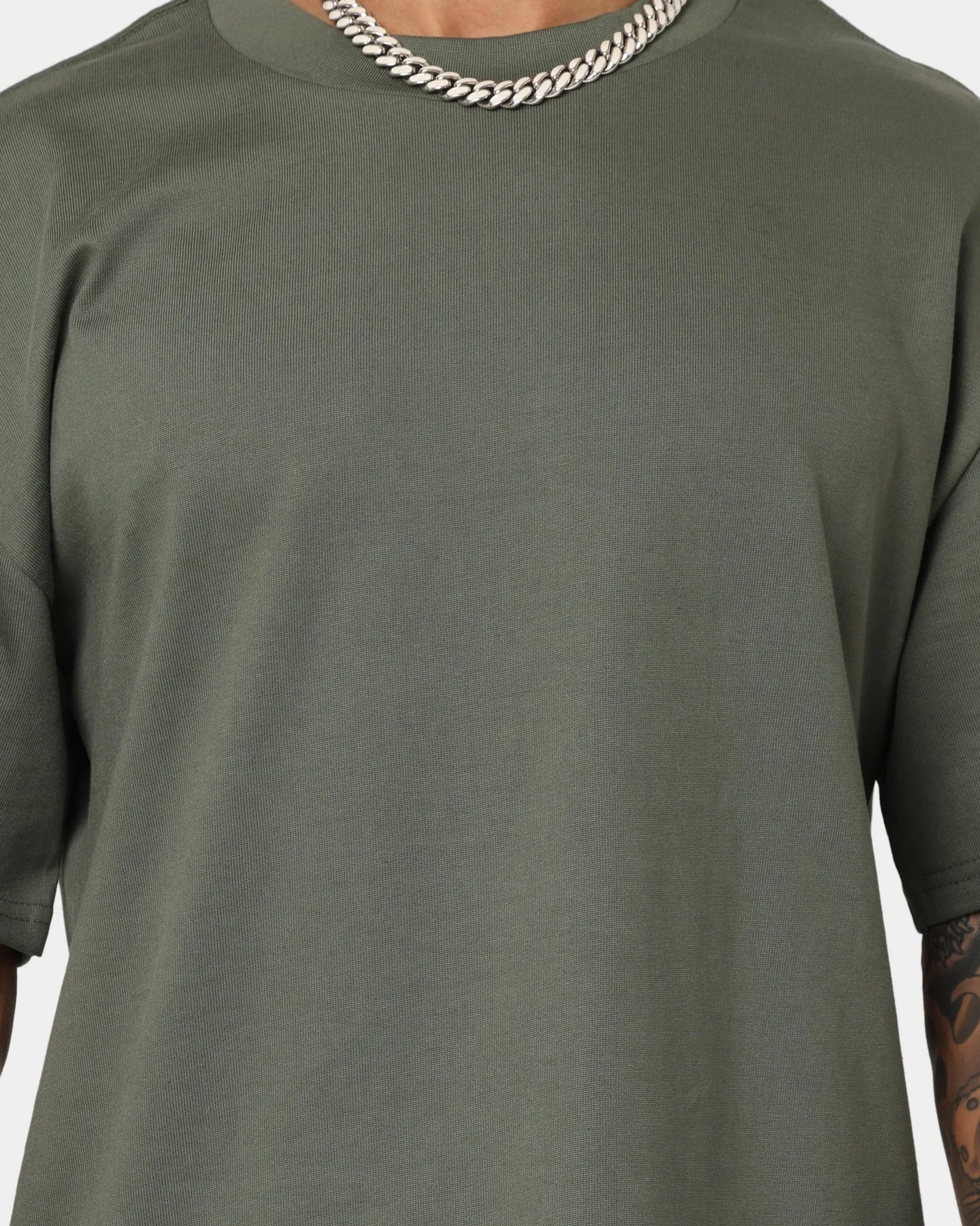 Urban Fashion Embroidered AS Colour Heavy T-Shirt Cypress