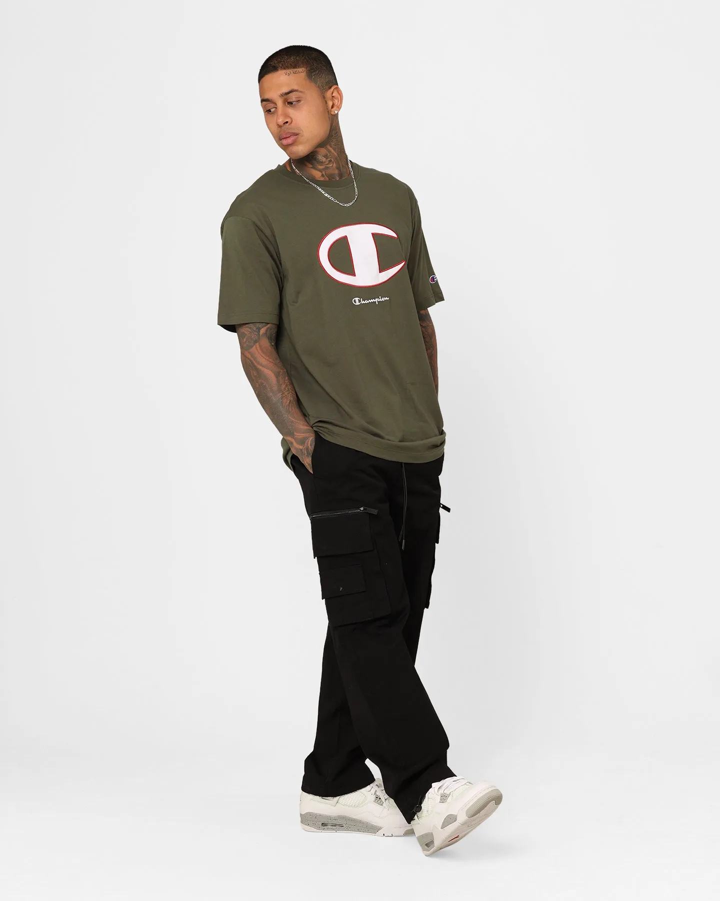 Personalized Soft Layering Champion Rochester Graphic T-Shirt Tourmaline Green