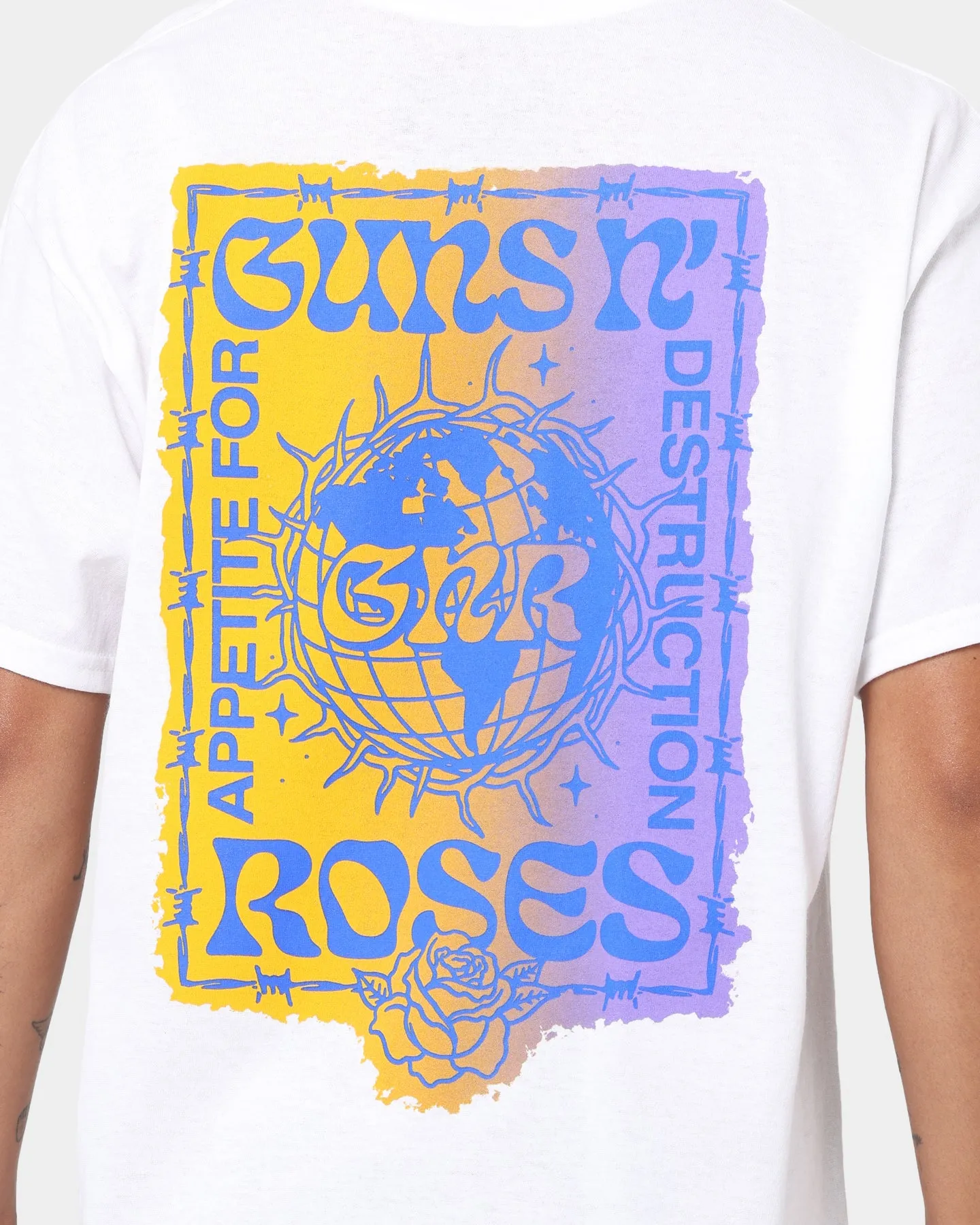 Casual Layer Look Guns n Roses Appetite Ticket T-Shirt White