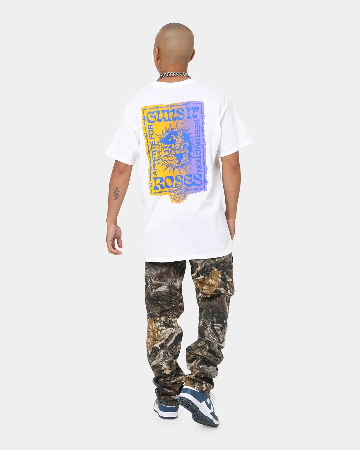 Layering Must-Have Odor Resistant Treatment Guns n Roses Appetite Ticket T-Shirt White