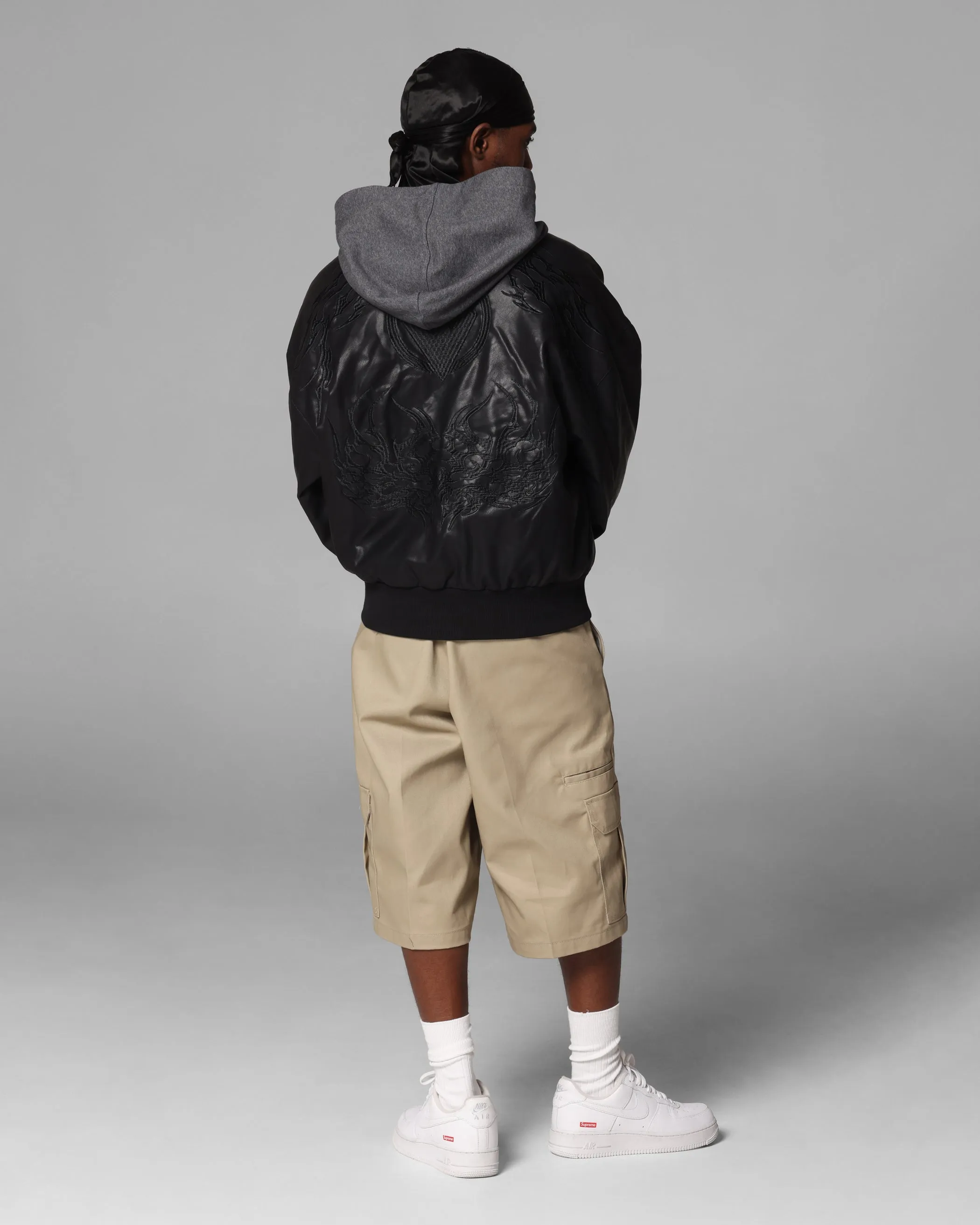 Loiter Star Wars Sith Bomber Jacket Washed Black Romance Layer Comfort