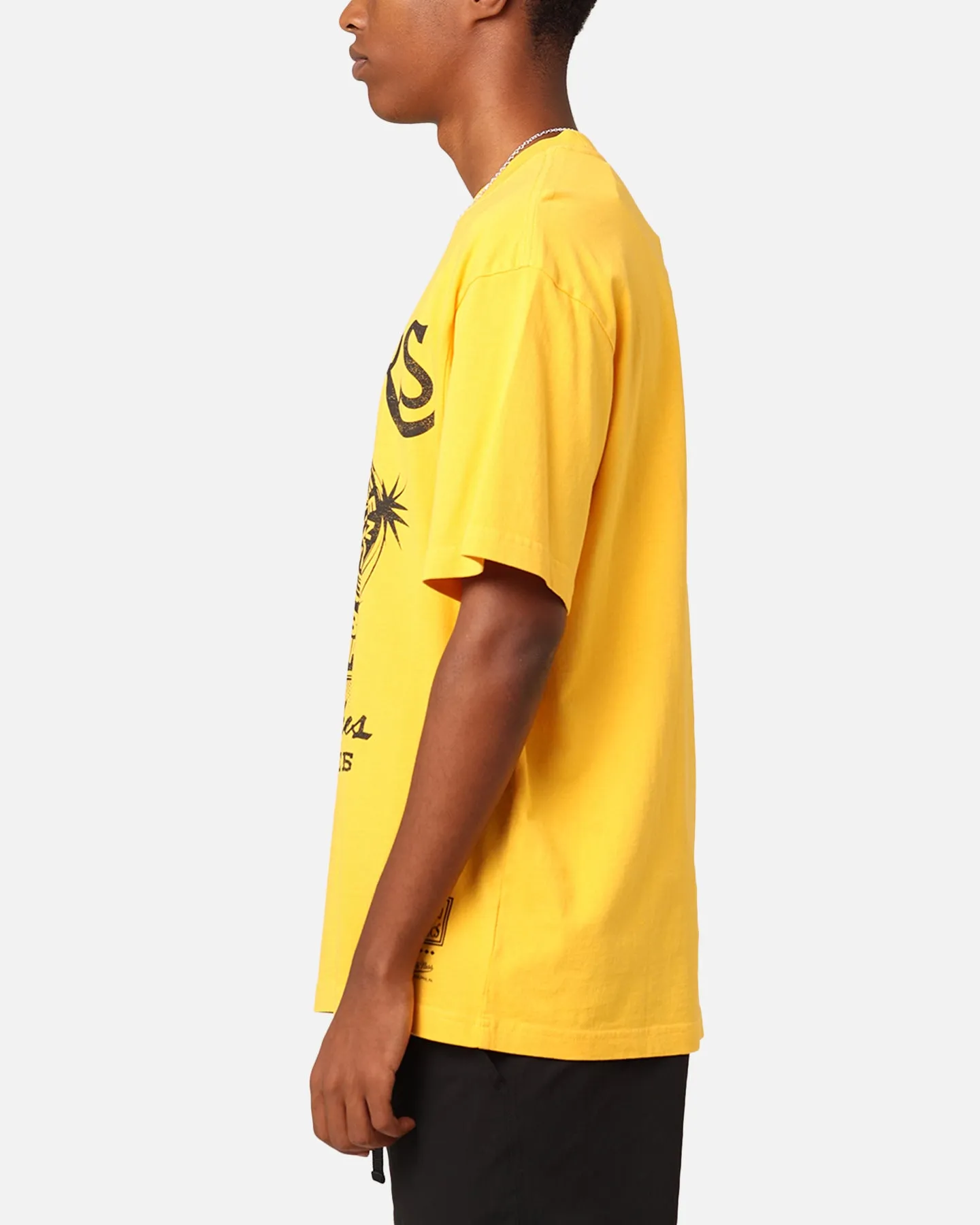 Lightweight Material Mitchell & Ness Los Angeles Lakers Rings T-Shirt Ochre