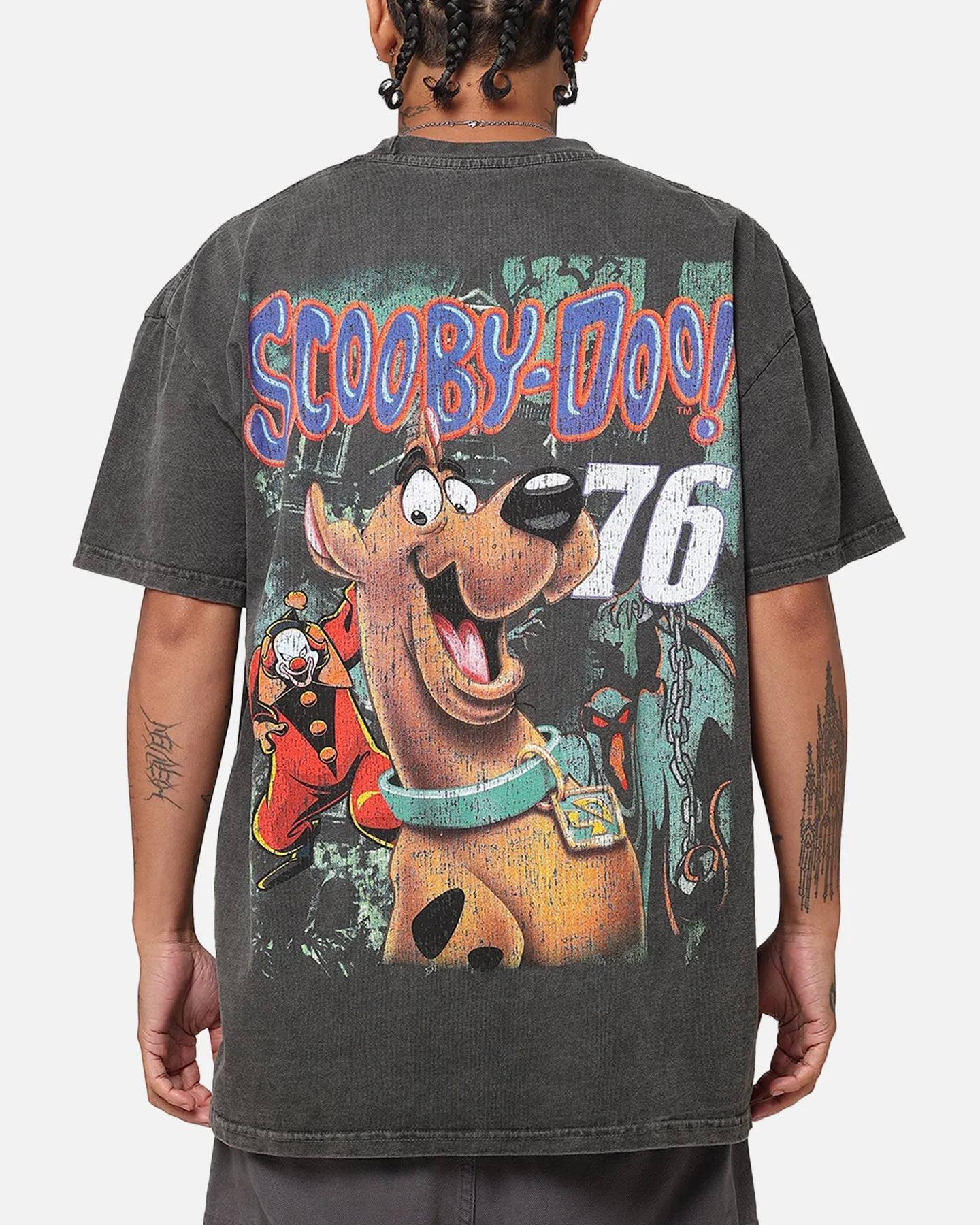 Cozy And Stylish Pullover Goat Crew X Scooby-Doo Scooby-Doo Jumbo Heavyweight Vintage T-Shirt Black Wash