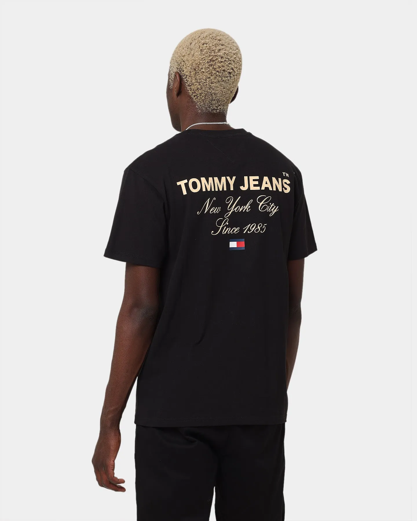 Tommy Jeans TJM Timeless Font T-Shirt Black Stylish Everyday Wear