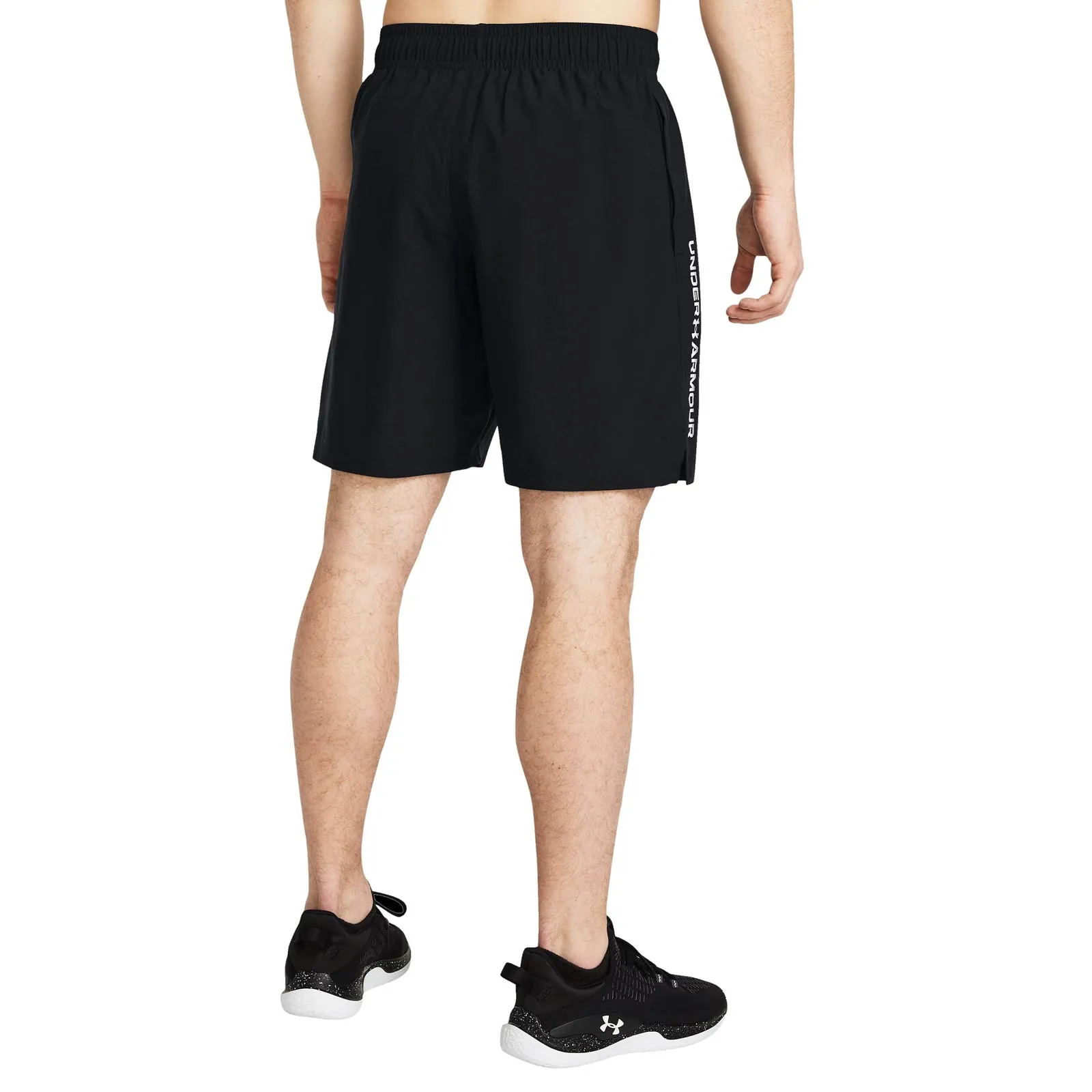 Under Armour Woven Wordmark Mens Shorts Elastic Band