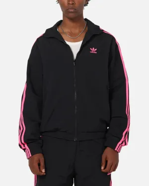 Adidas Firebird Track Jacket Black/Lucid Pink Bonded seams Tolerance
