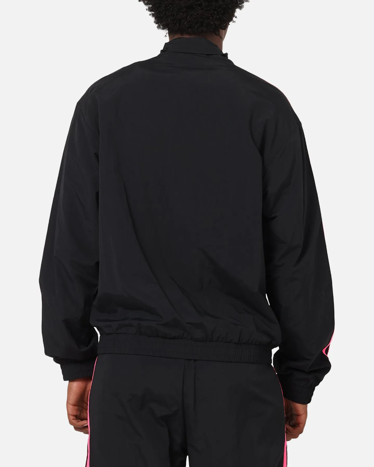 Adidas Firebird Track Jacket Black/Lucid Pink Contemporary Fit