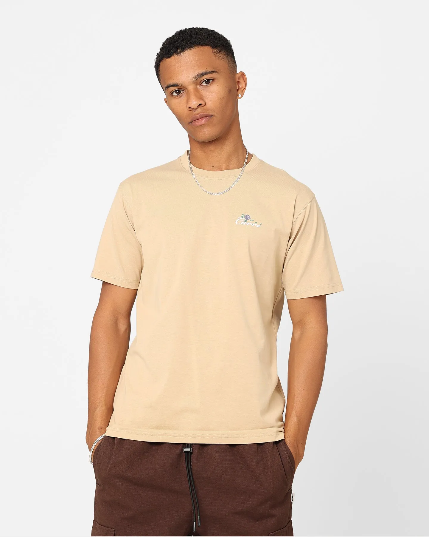 Carre Rosemark T-Shirt Stone Feminine Touch Seasonal Layering