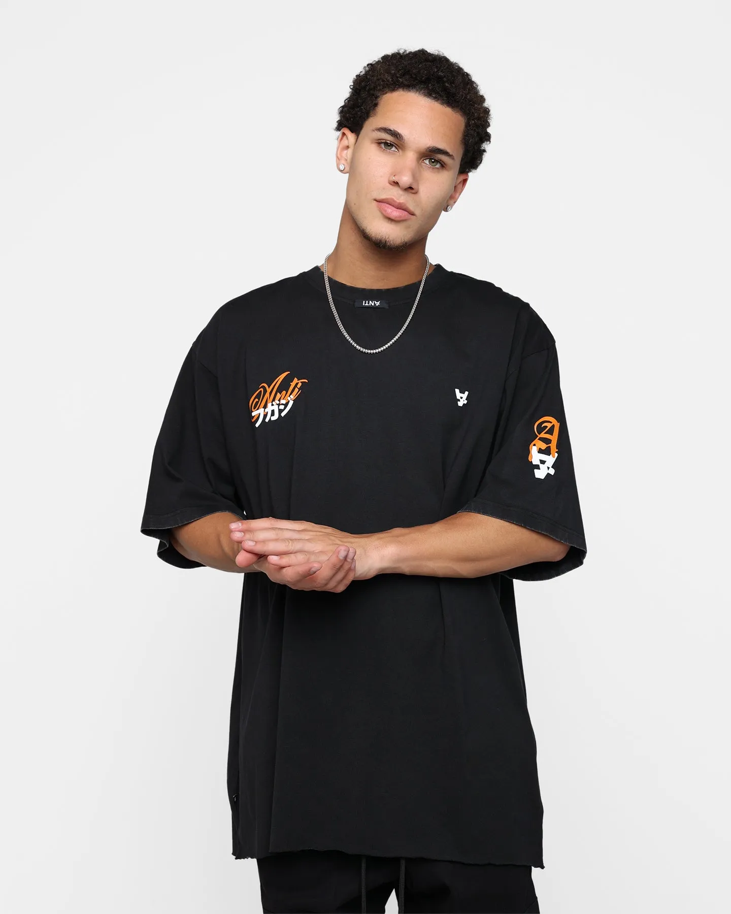 The Anti Order Non-Fake Baggy T-Shirt Vintage Black Minimalist Wear