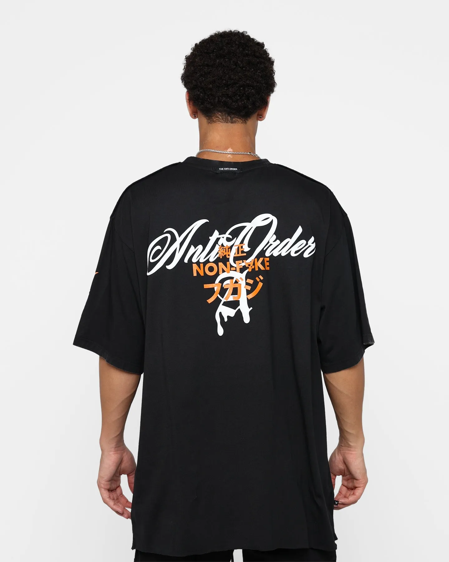 Breezy Design The Anti Order Non-Fake Baggy T-Shirt Vintage Black