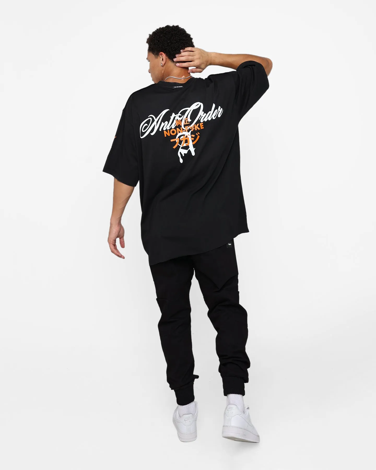 Effortless Fashion The Anti Order Non-Fake Baggy T-Shirt Vintage Black