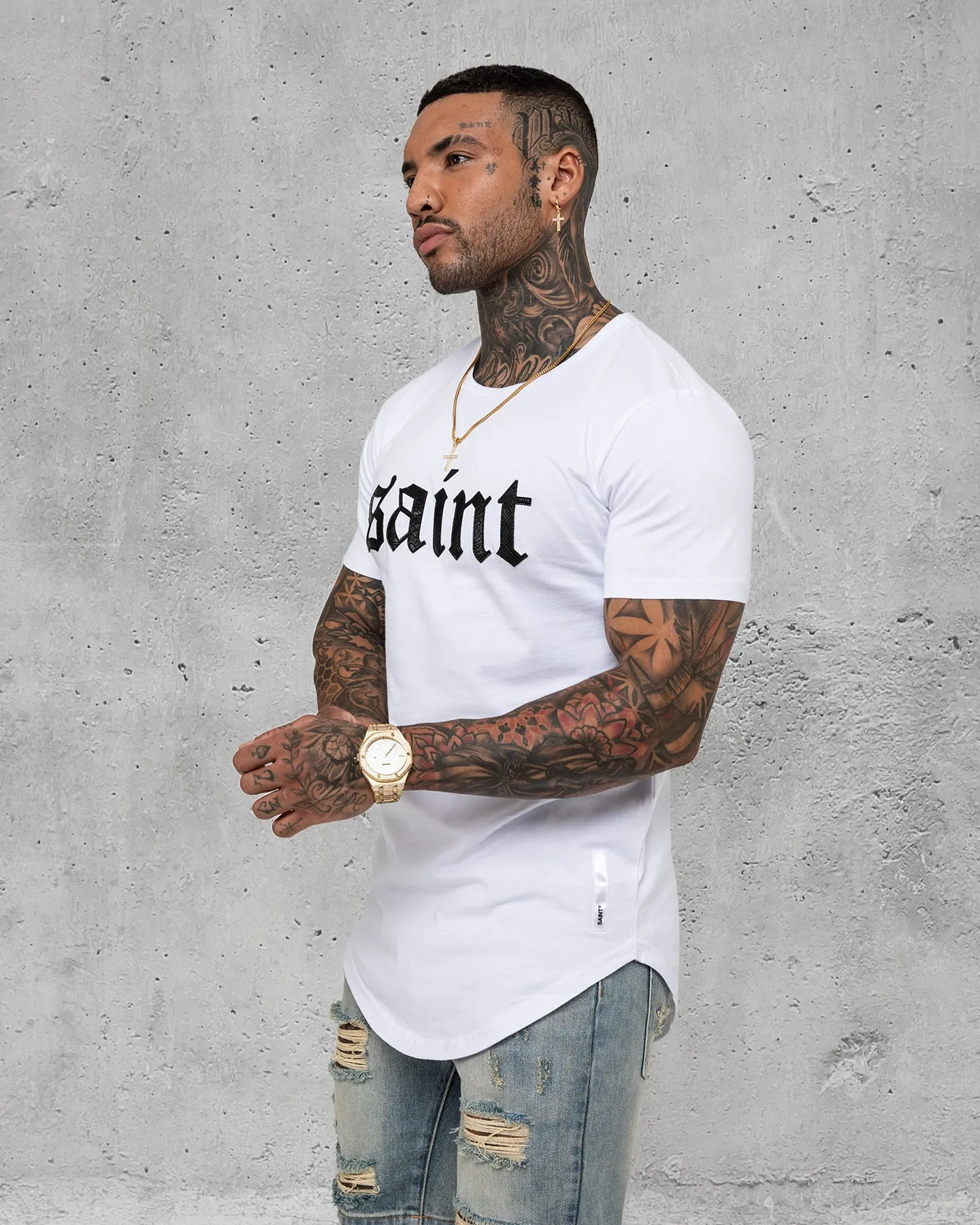 Saint Morta Cambronne Snake El Duplo T-Shirt White/Black Perfect Wear Preppy
