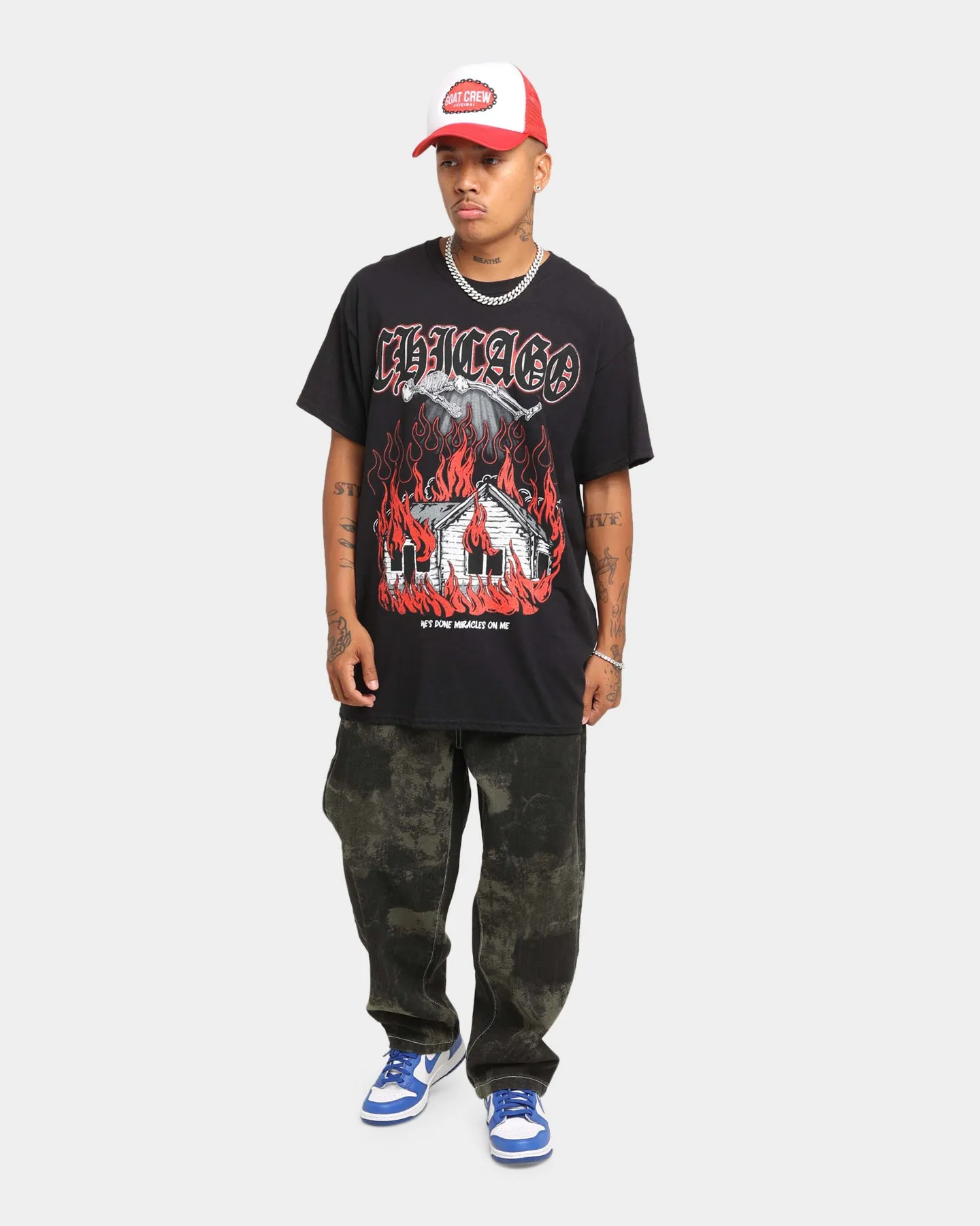 Goat Crew Chicago Vintage T-Shirt Black Leisure Wear