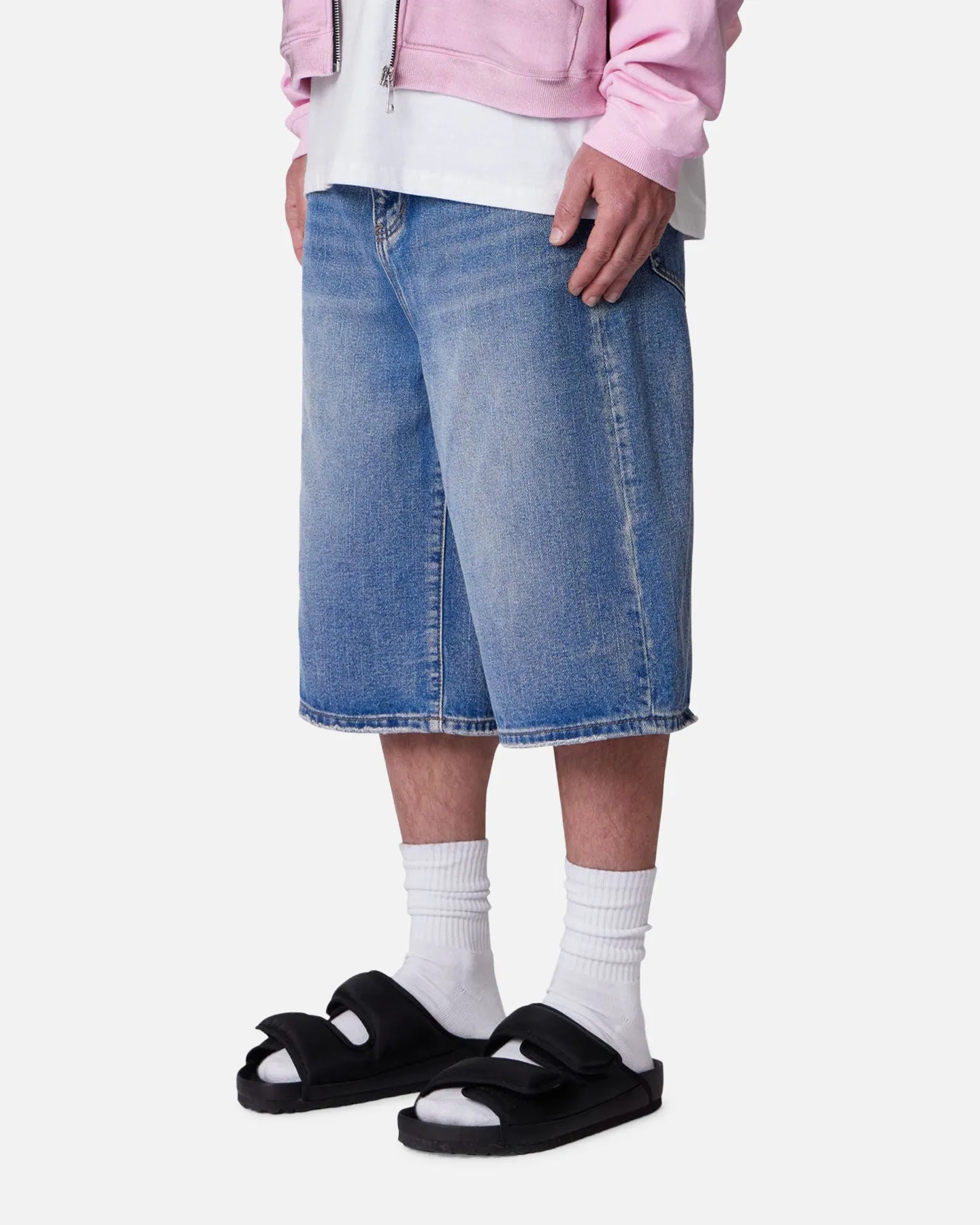 wrinkle - resistant MNML Ultra Baggy Denim Shorts Raw Blue