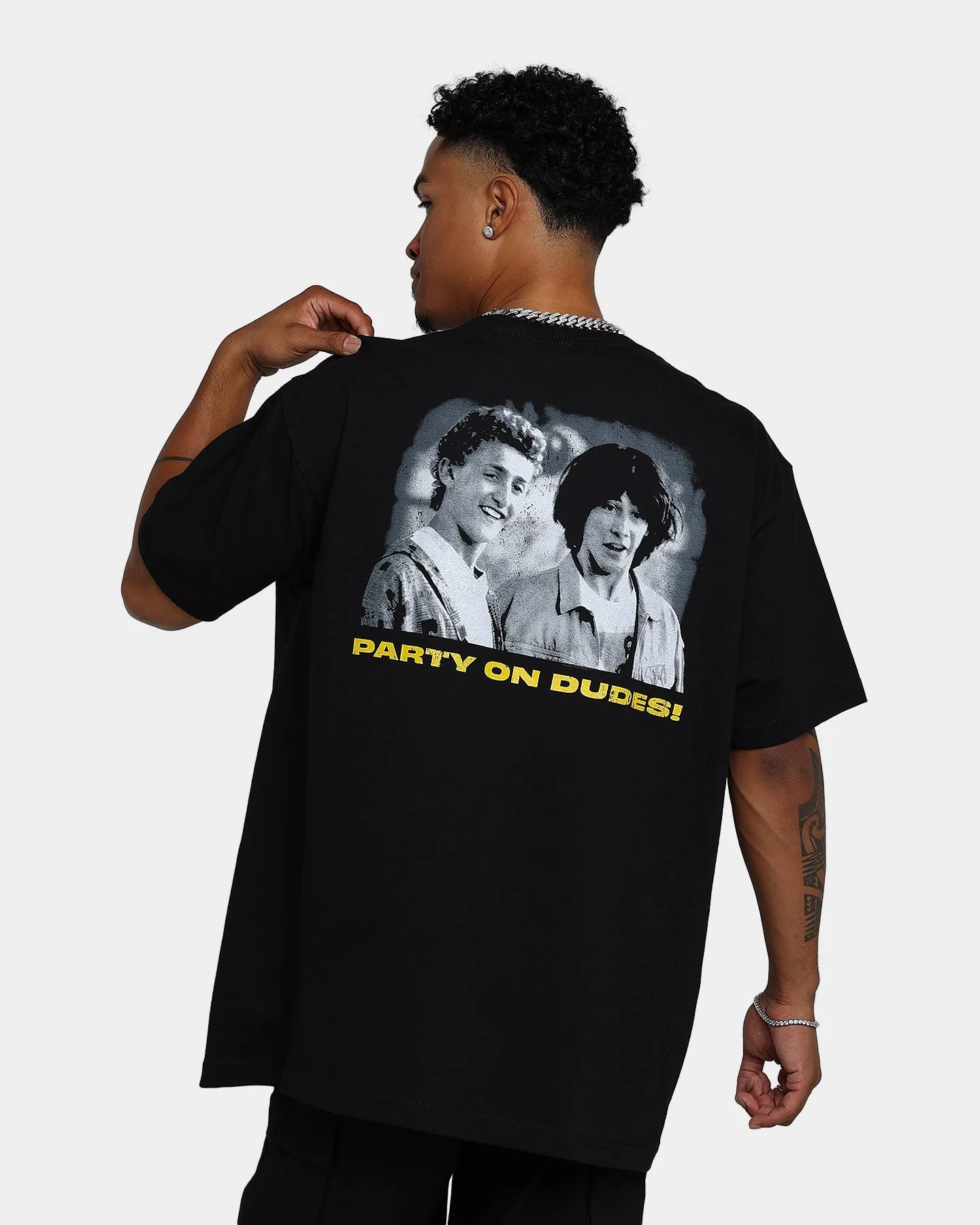 Taped Neckline WrinkleFreeFabric American Thrift X Bill & Ted Excellent Adventure T-Shirt Black