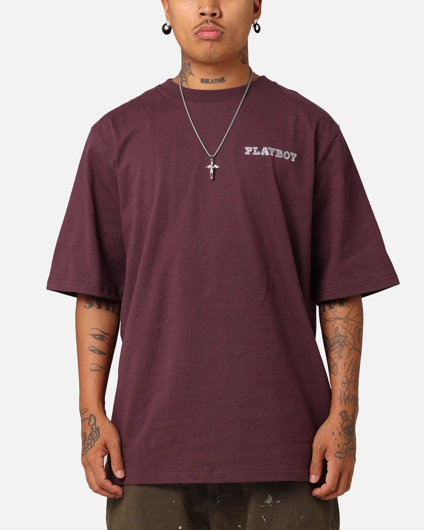 Playboy Diamant?? T-Shirt Plum Loose Fit
