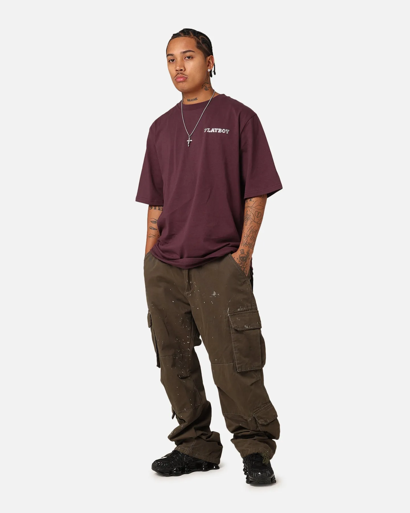 Functional Comfort Sporty Look Wear Playboy Diamant?? T-Shirt Plum