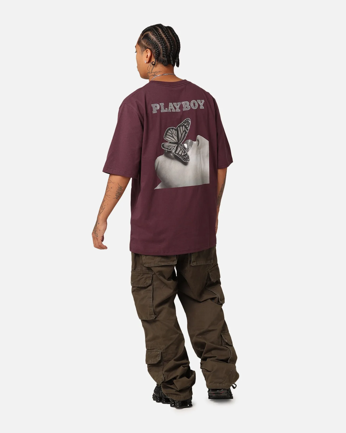 Trendy Fabric Playboy Diamant?? T-Shirt Plum