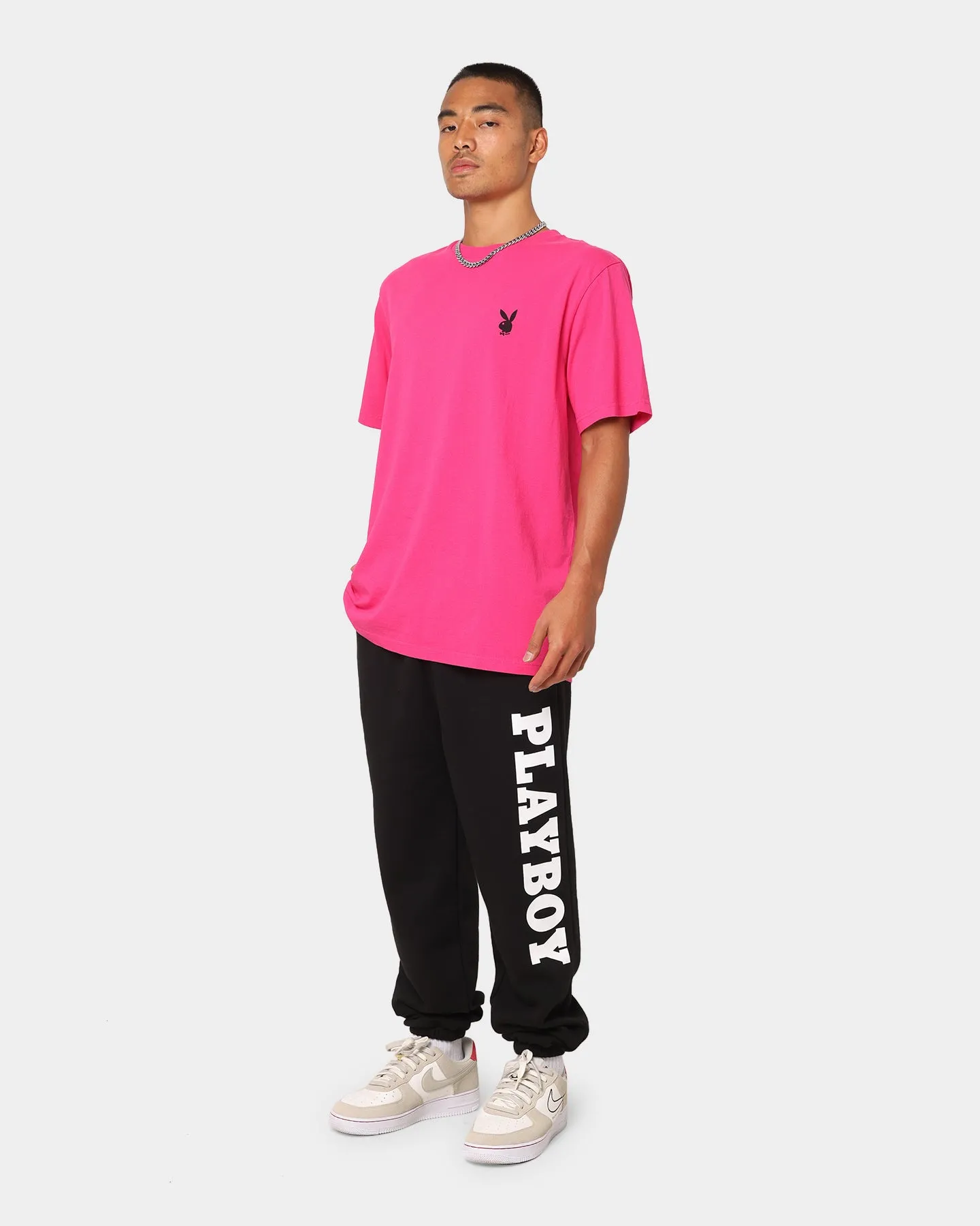 Self Fabric Tape Classic Outfit Playboy Stack T-Shirt Hot Pink