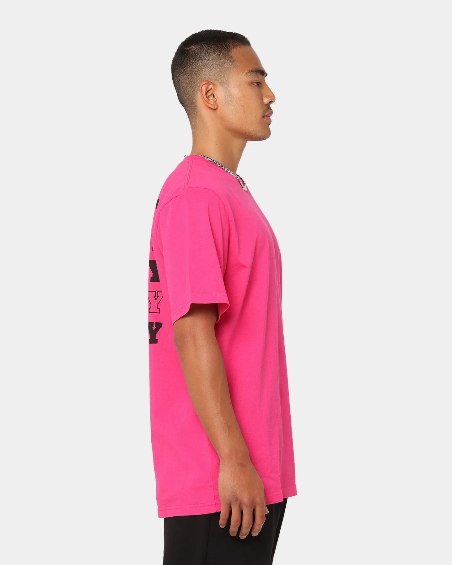 Relax Comfort Style Playboy Stack T-Shirt Hot Pink